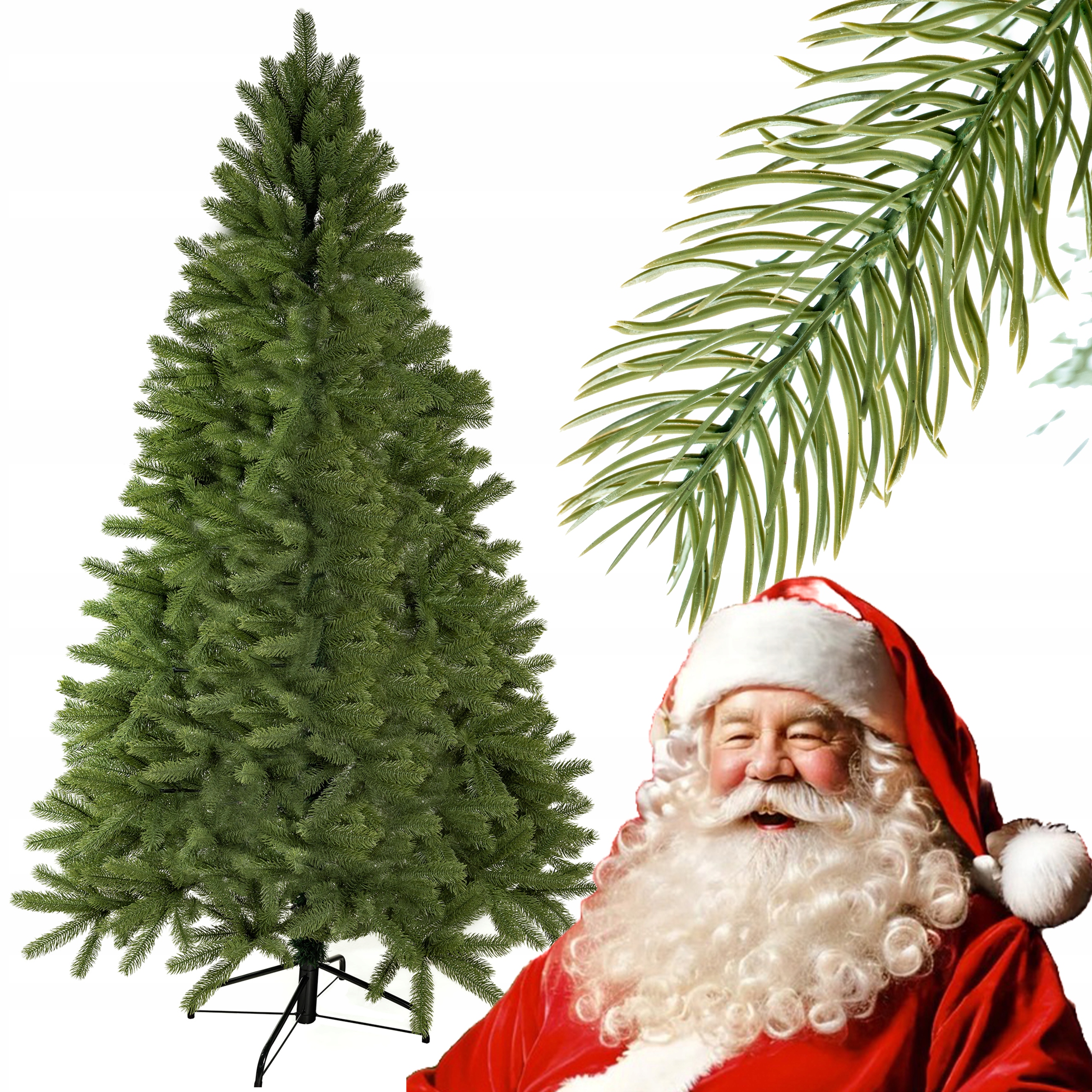 Vianočný stromček 220 cm Hustý Až 1060 vetvičiek Ako Živý 100 % Pe Jasnozelená