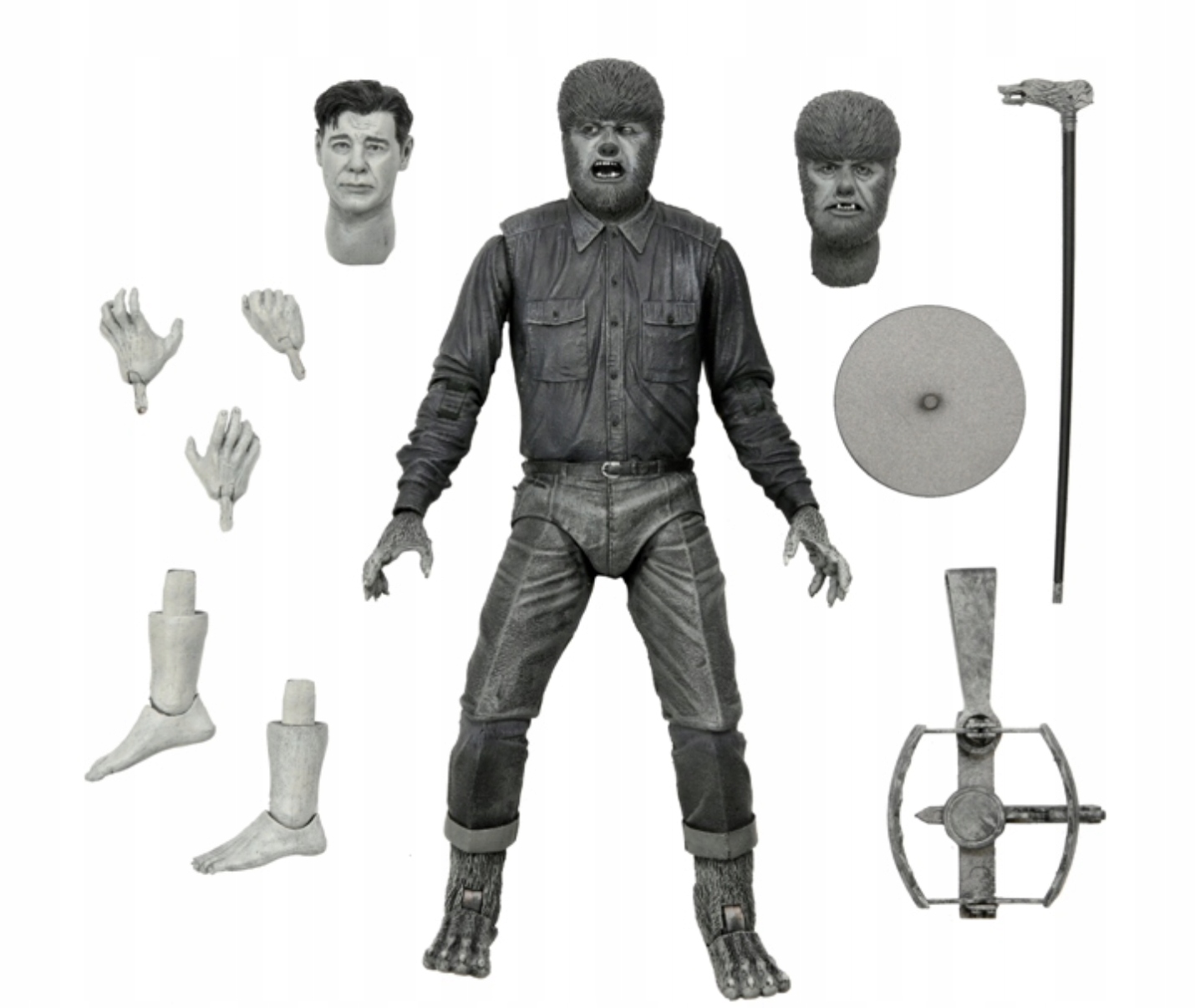 Figurka Universal Monsters Ultimate Wolf Man (černobílá) Neca