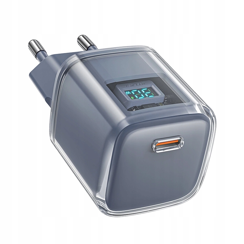 Ładowarka Acefast A53 Pd 30W GaN Usb- C z wyświetlaczem szara Acefast