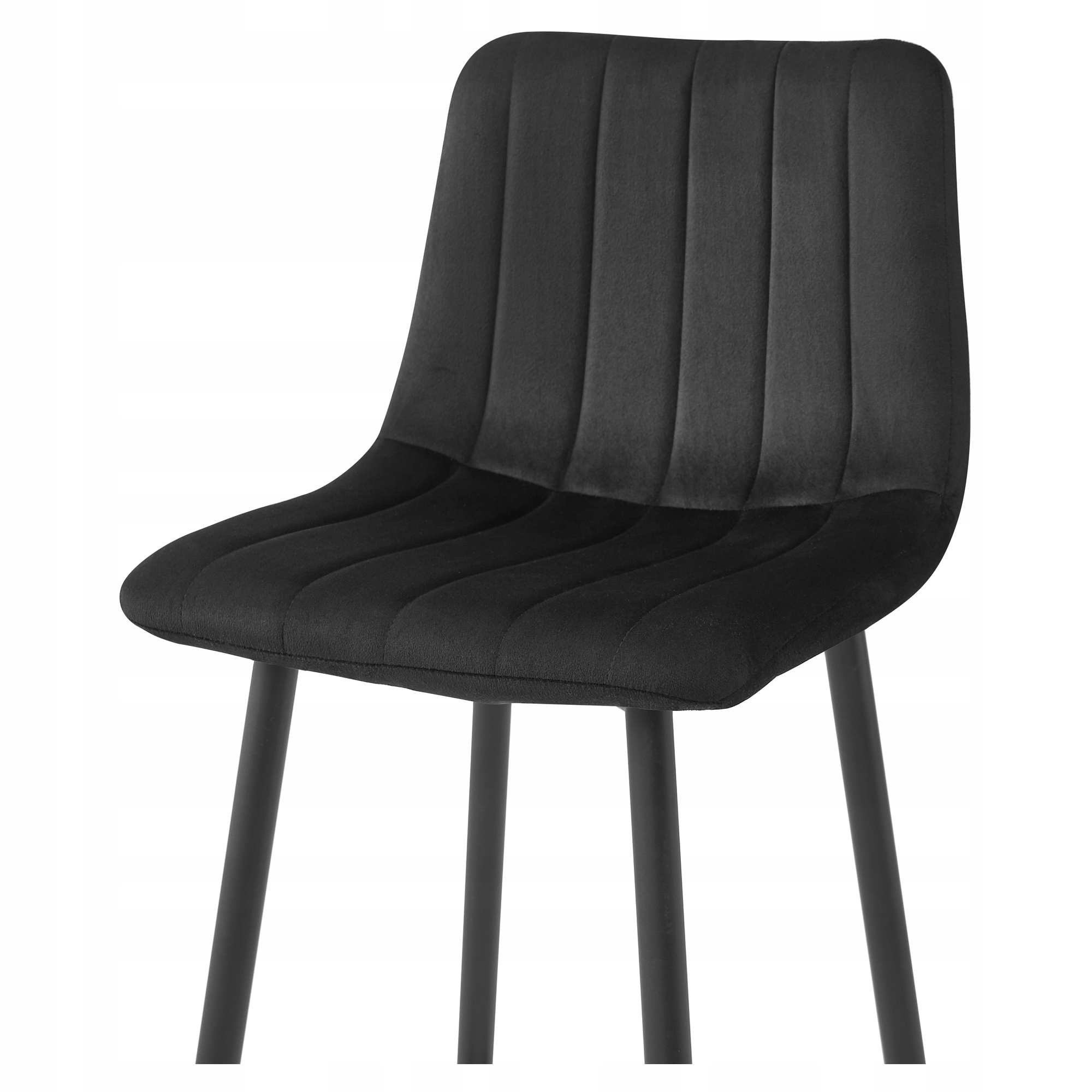 Hoker Krzesło Barowe Wysokie do Wyspy Welurowe Tapicerowane MARANELLO Wysokość mebla 104 cm