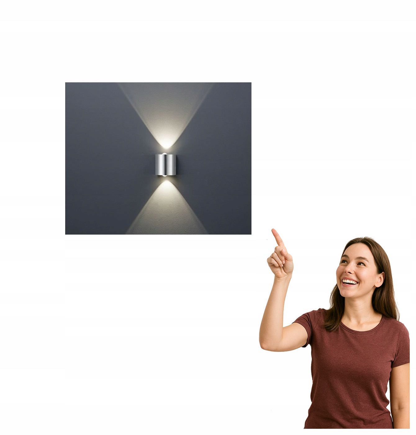 Led nástenná lampa Wales 2x3,2W Trio