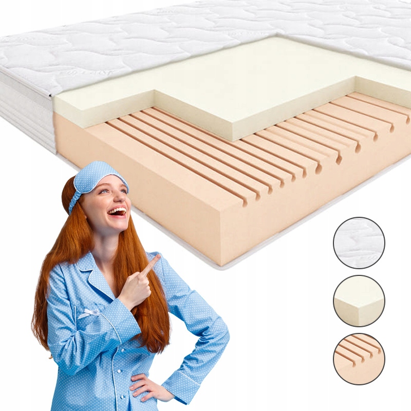 Materac 160x200 Salsa Hilding Velvet twardy piankowy