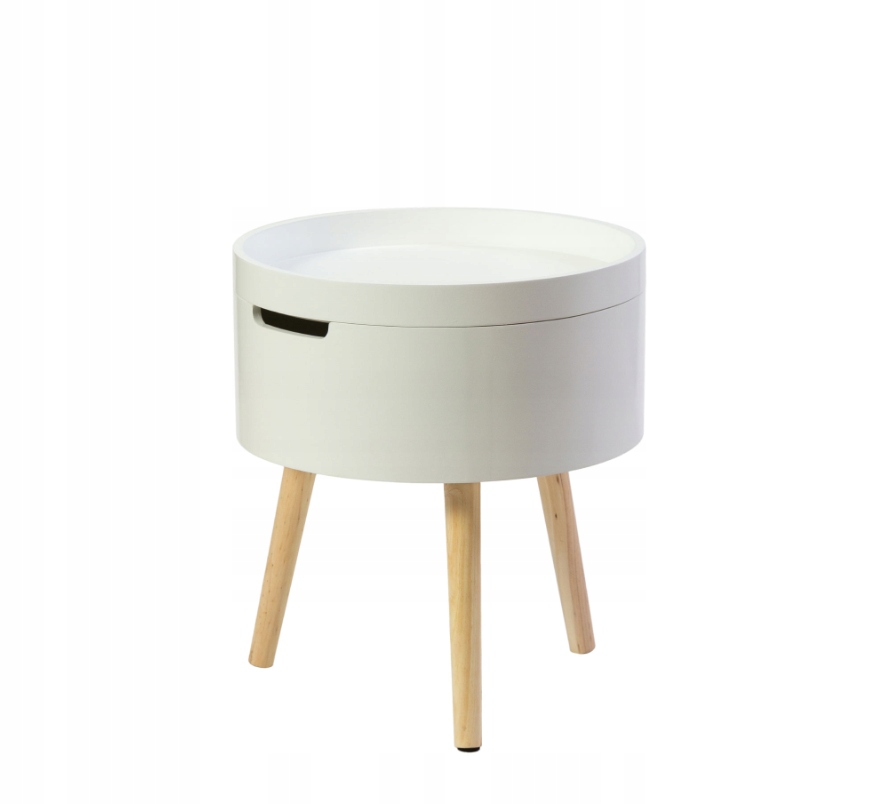 Konferenčný Stolík Okrúhly Biely 43x38 cm