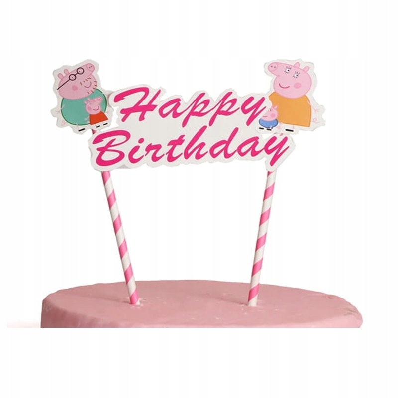 

Topper Na Tort Happy Birthday Świnka Peppa