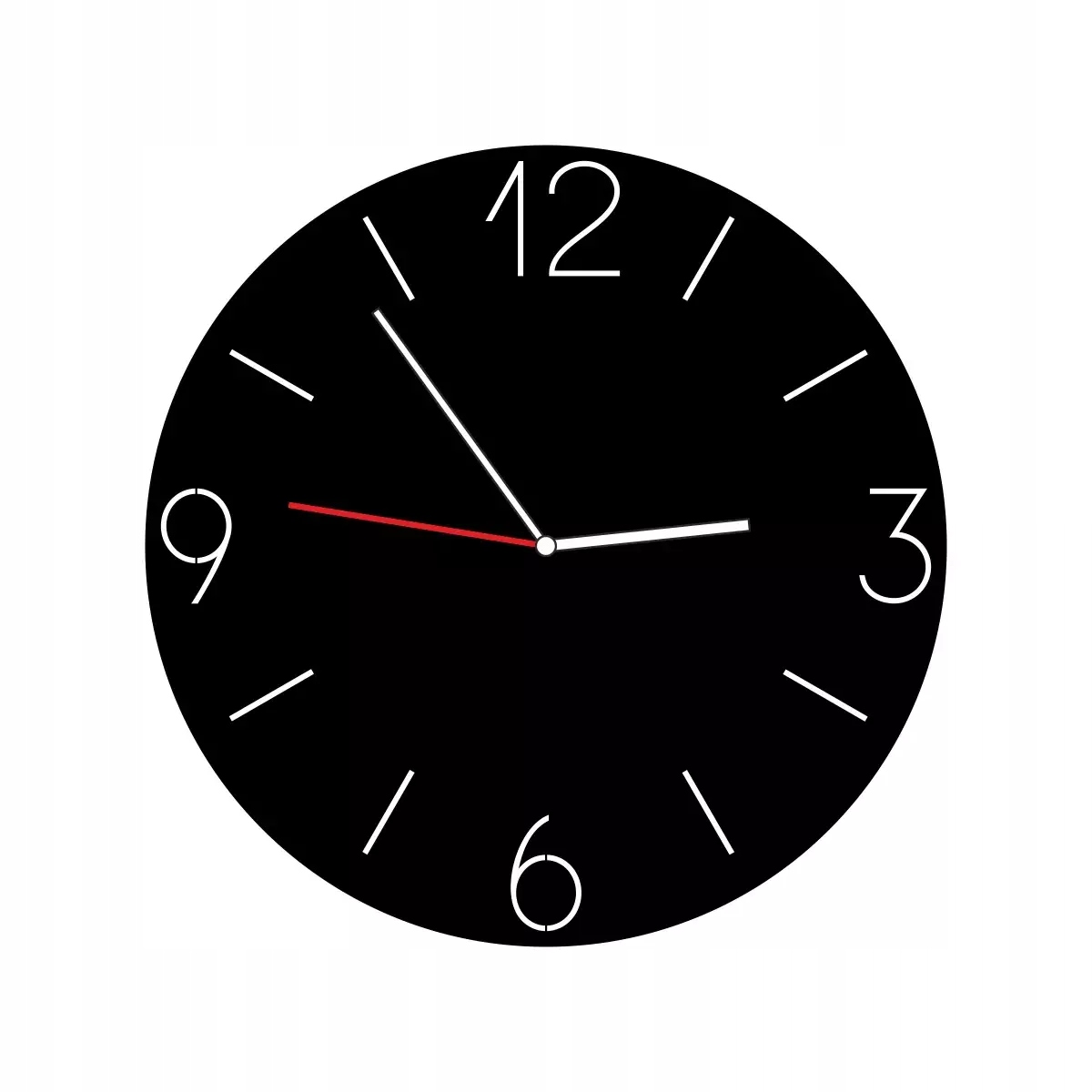 Kovové Hodiny 40 cm na zeď Černé Klasické