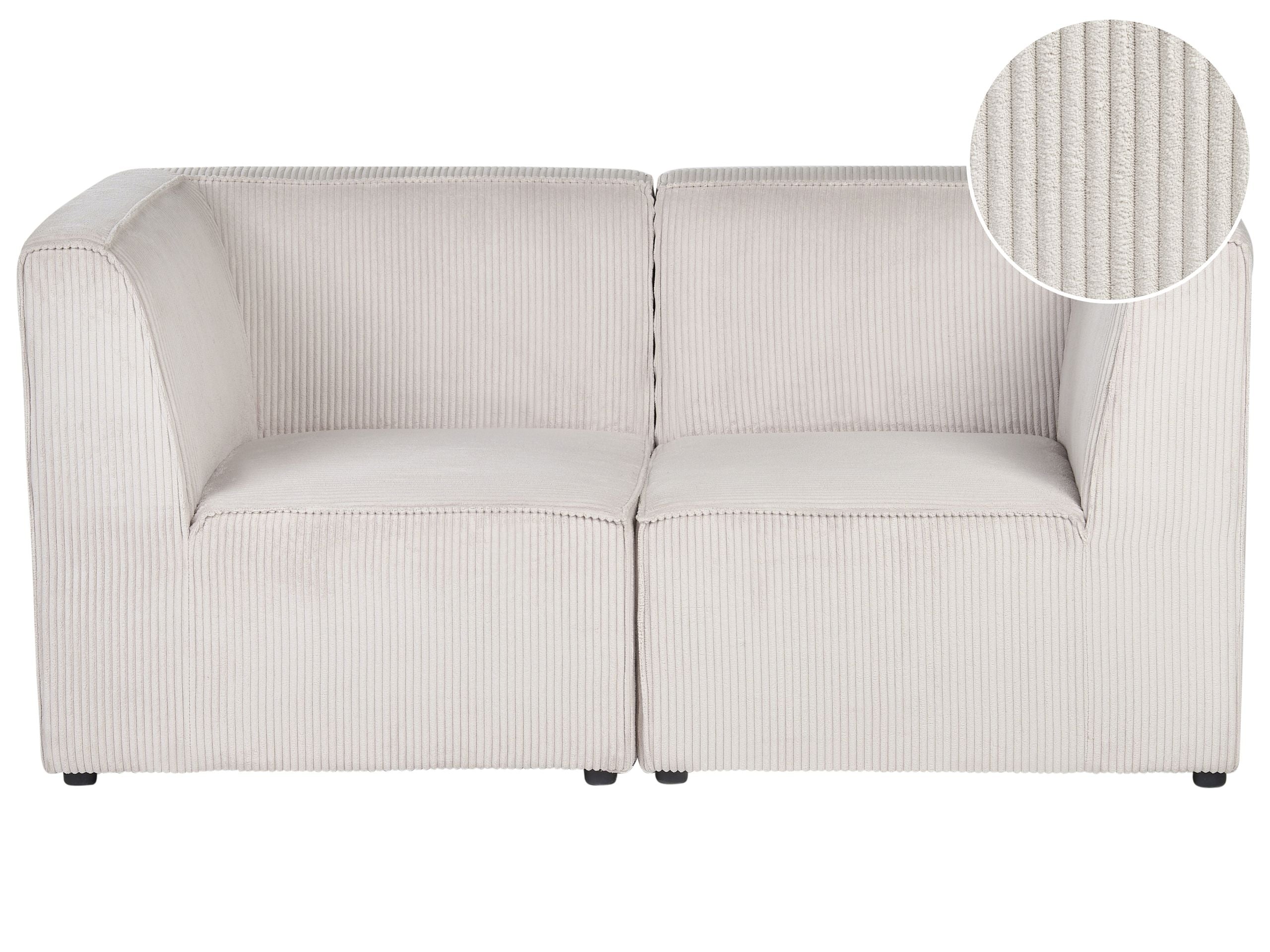 Sofa modułowa 2-osobowa sztruks beżowa