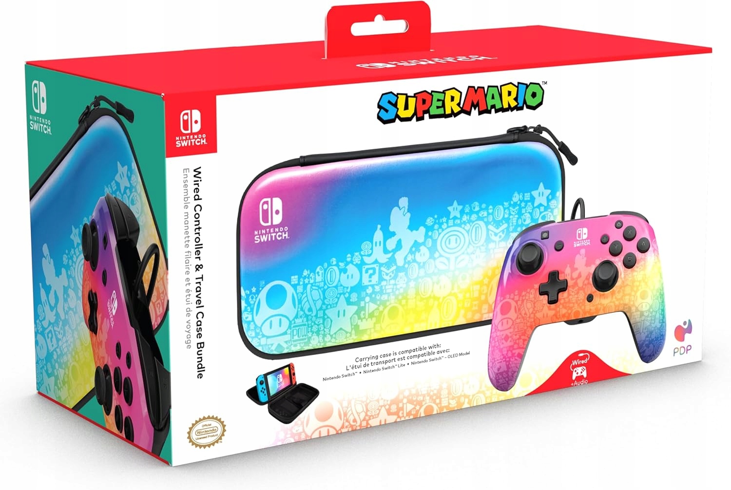 Pad przewodowy do konsoli Nintendo Switch wielokolorowy