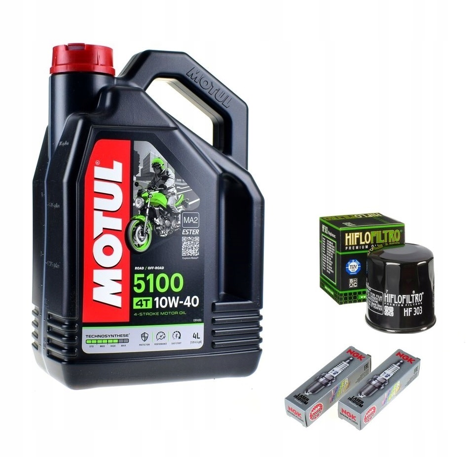 

Olej Motul Filtr Świece Ngk Kawasaki ER-6 2006r.