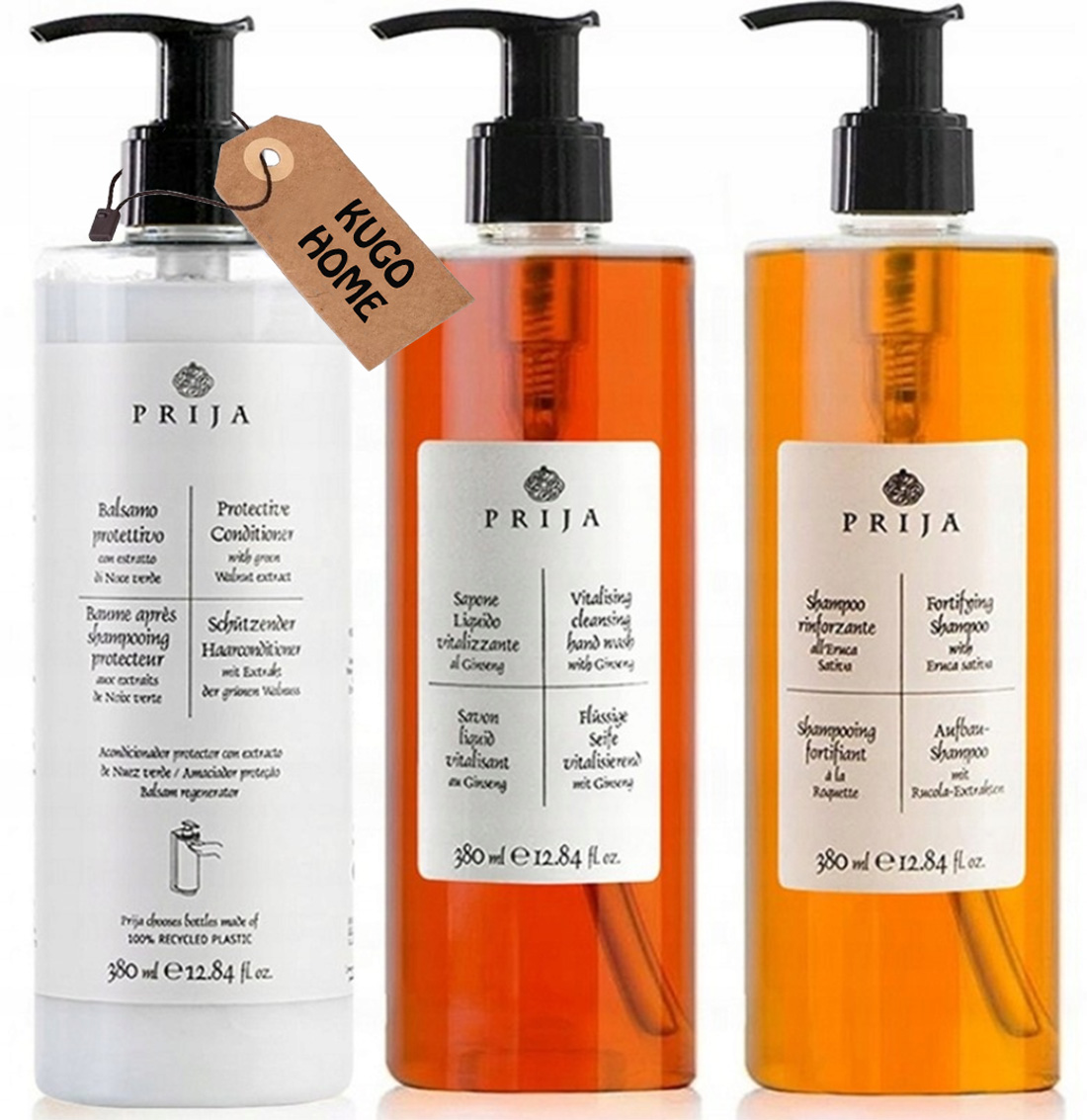 Prija Kosmetická Sada S Pumpičkou Vegan 3x380ml Kugo Home