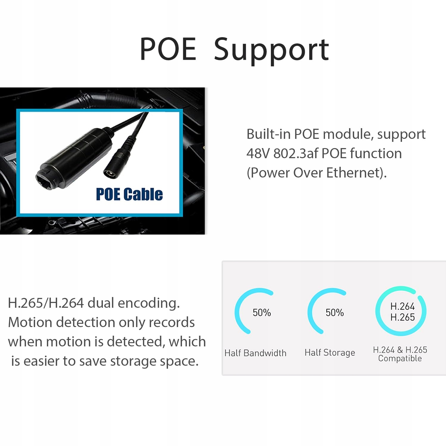 REVODATA 4MP Mini Kamera POE IP Niewidoczna LED IR Nocna 75° Obiektyw — miniatura 6