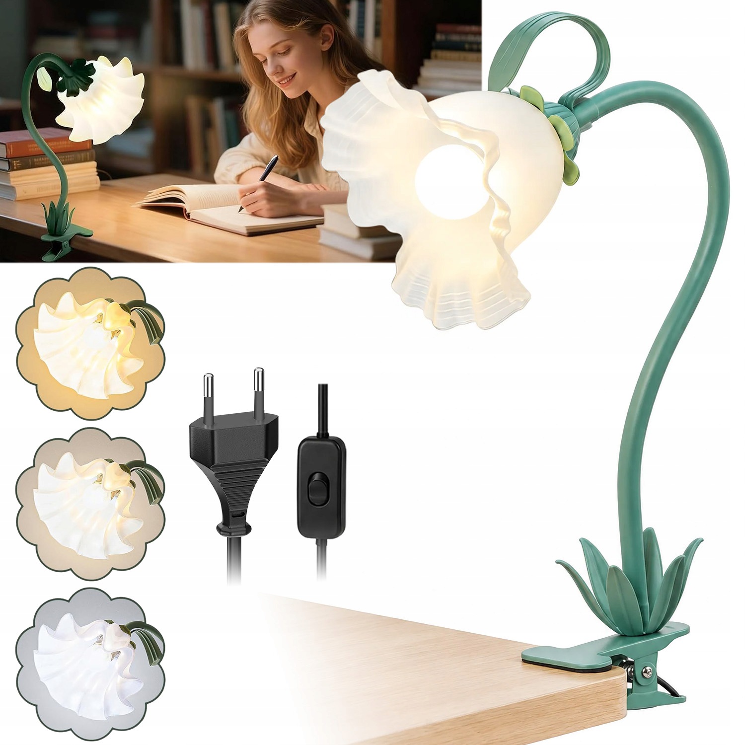 Noční Lampa Stmívatelné, 3 Teploty S Pružným Ohýbáním Jako Dárek