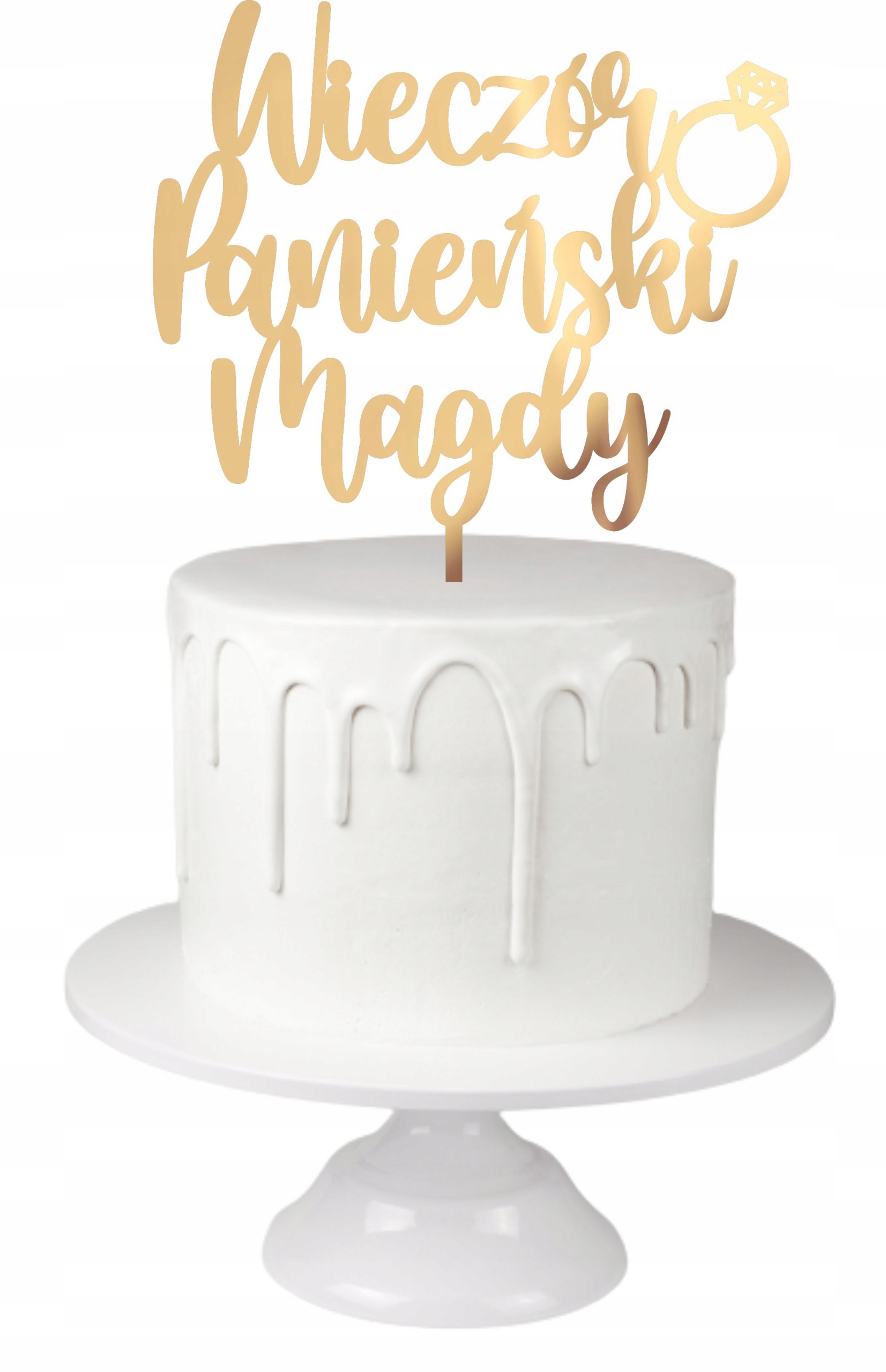 

Topper Na Tort Wieczór Panieński Plexi Bride Imię