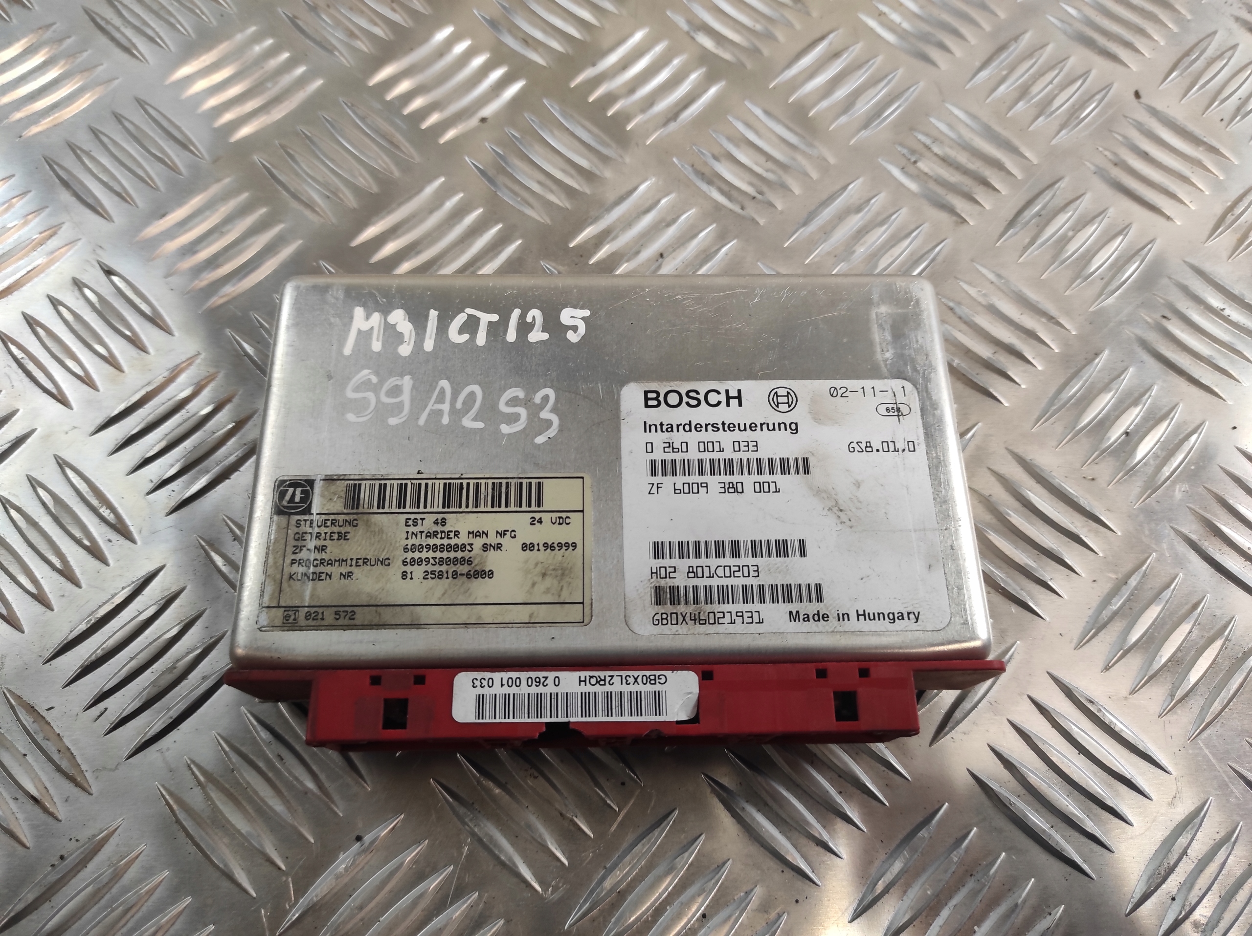 control unit module computer INTERADERA RETARDERA BOSCH 0260001033 6009380001