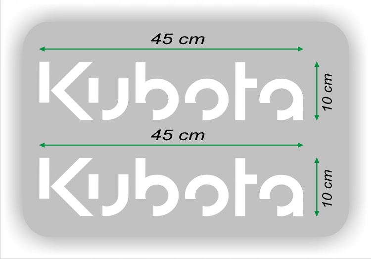 NAKLEJKI NAKLEJKA - KUBOTA - 2 szt. - BIAŁE