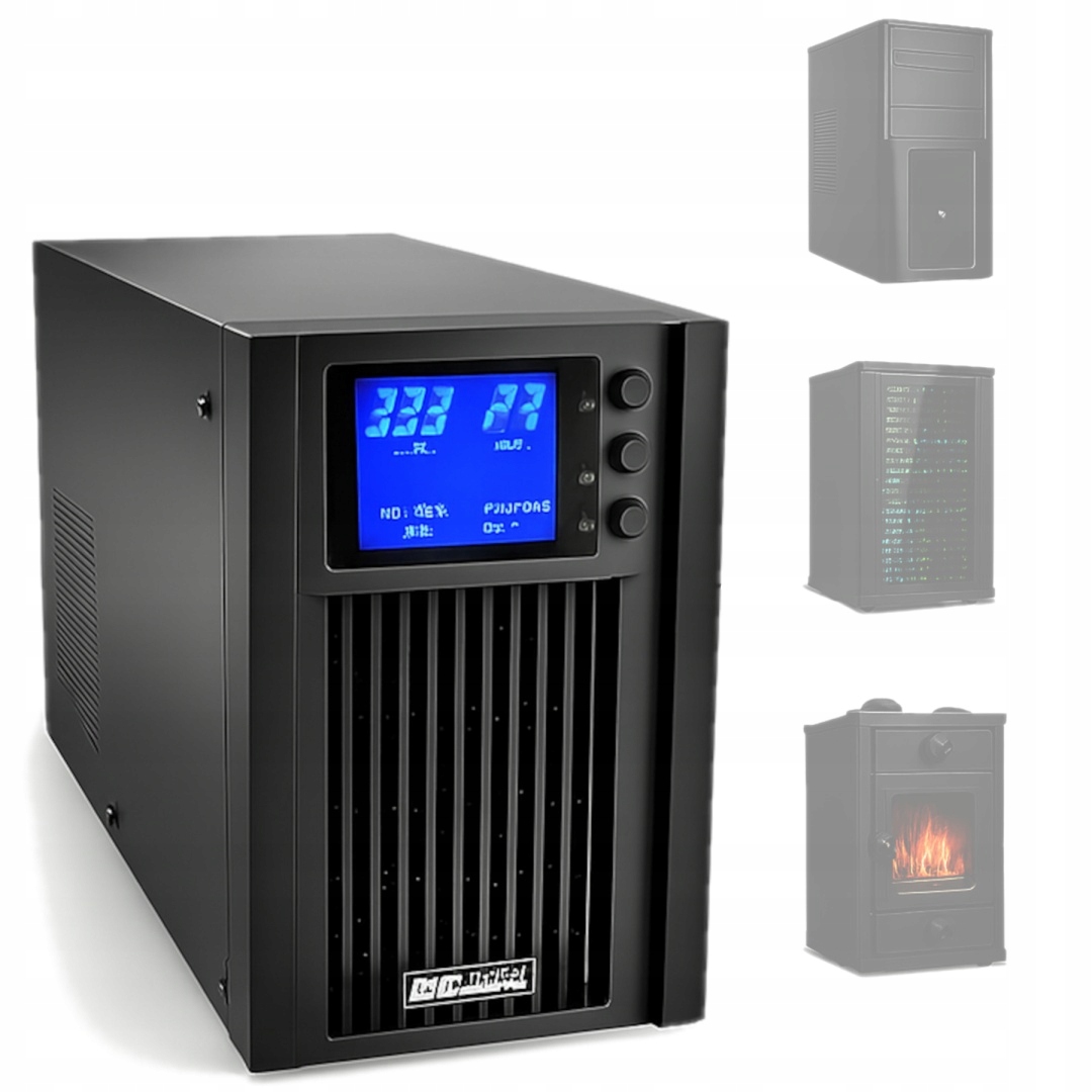 Záložní zdroj Ups Pure Sine Wave 1kVA 800W Avr LCD Čistý Sinus qoltec