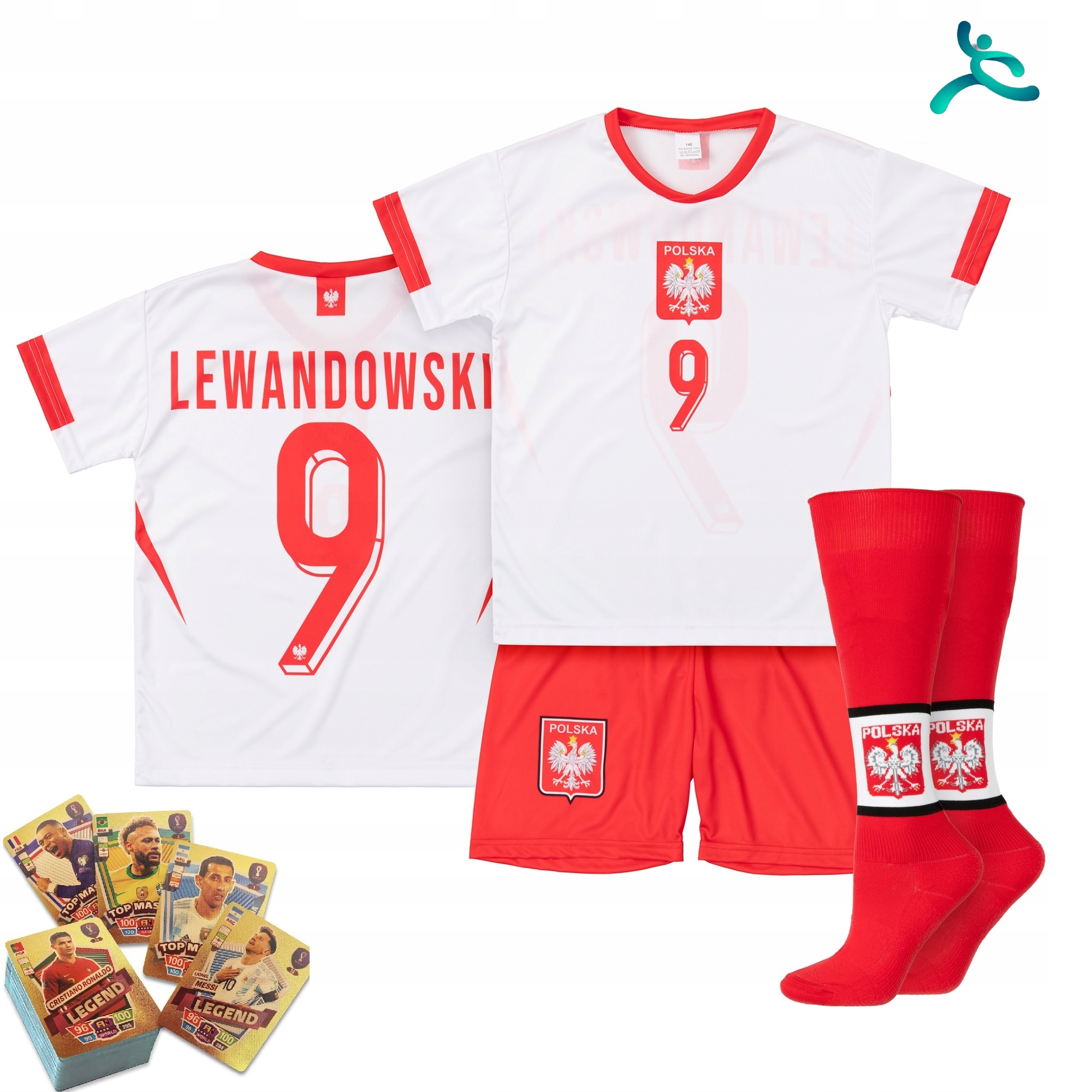 Fotbalové oblečení komplet dárek Lewandowski Polska vel 122