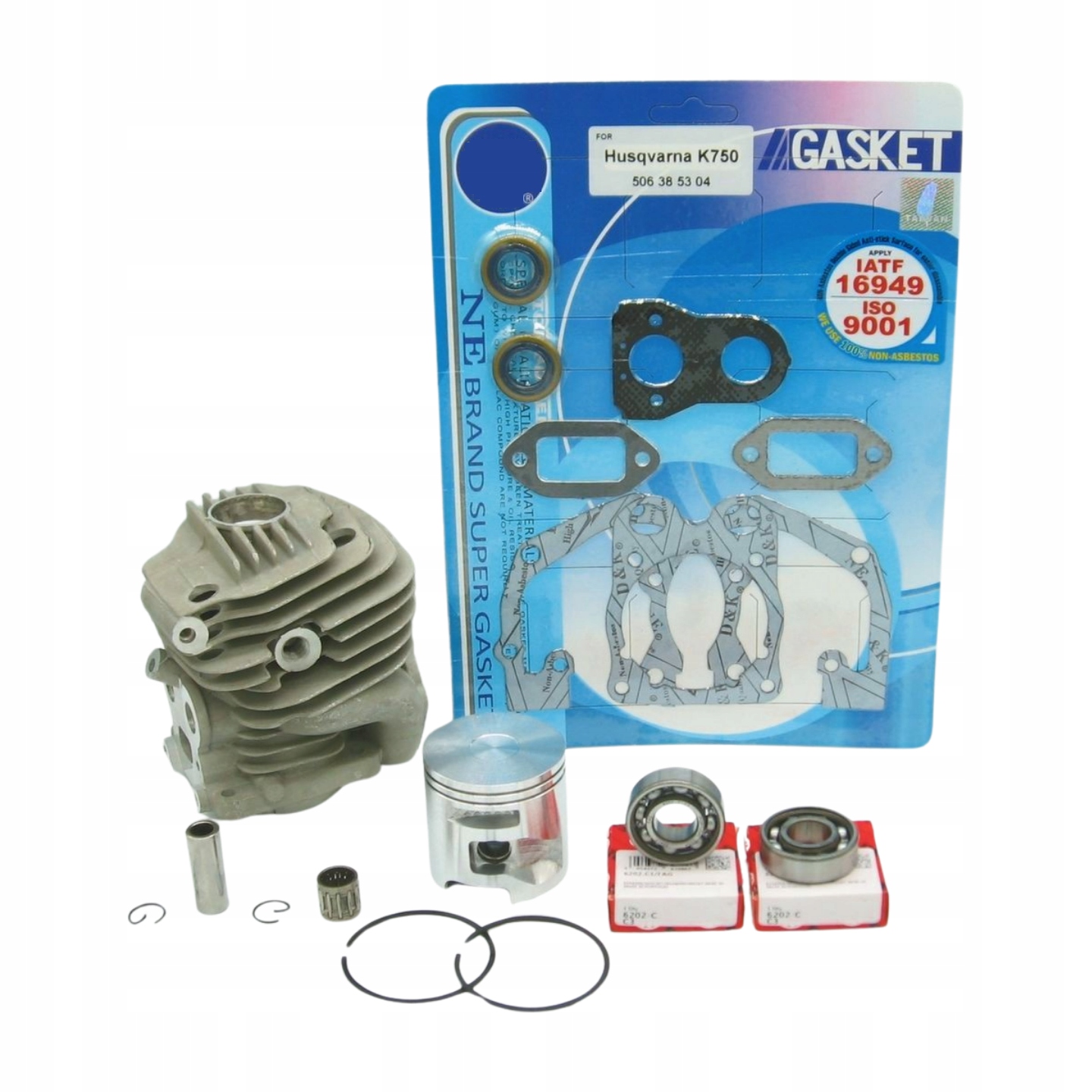 Cylinder tłok Nikasil do Husqvarna Partner K750 K760 –komplet z uszczelkami