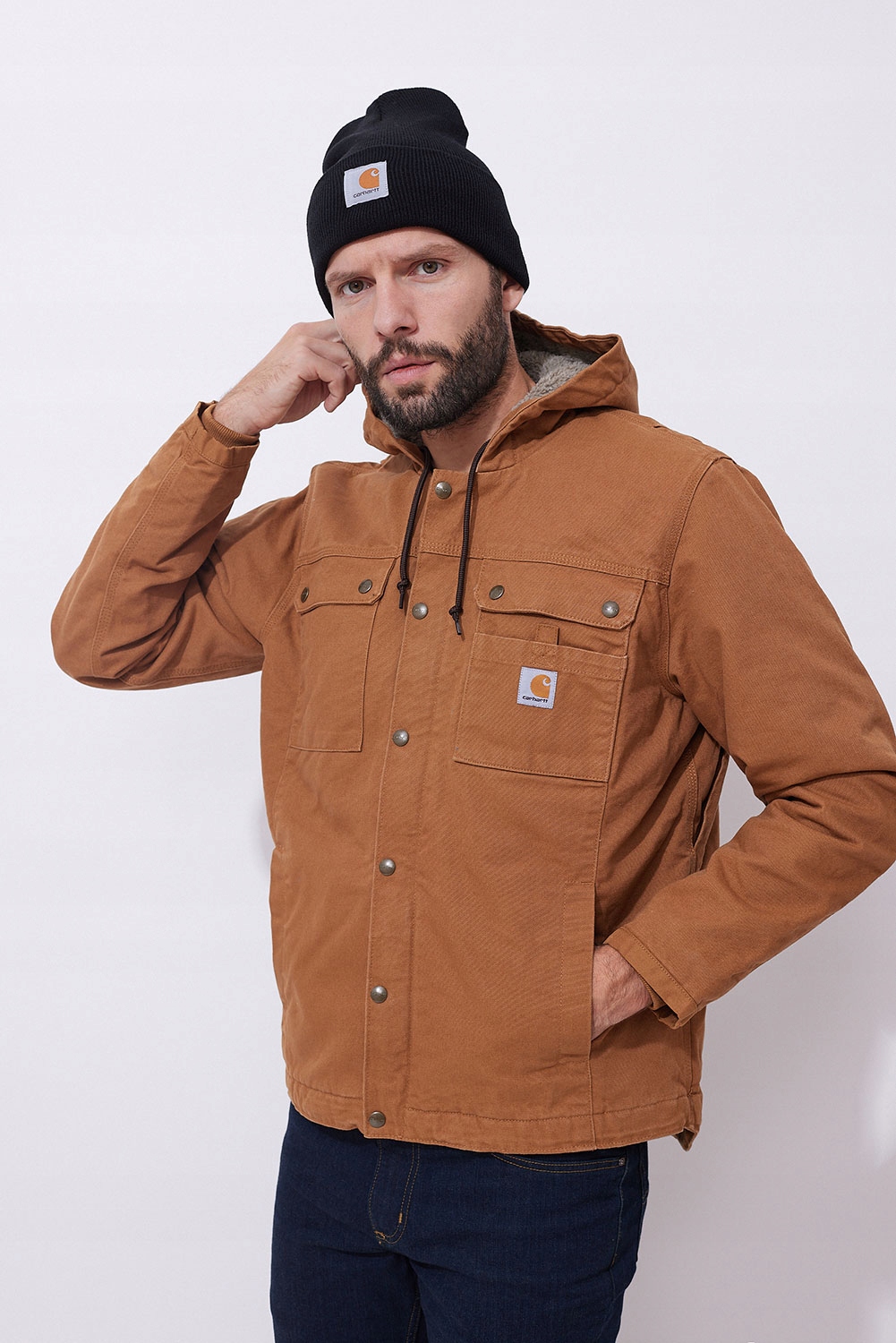 Bunda Carhartt Washed Duck Sherpa Utility
