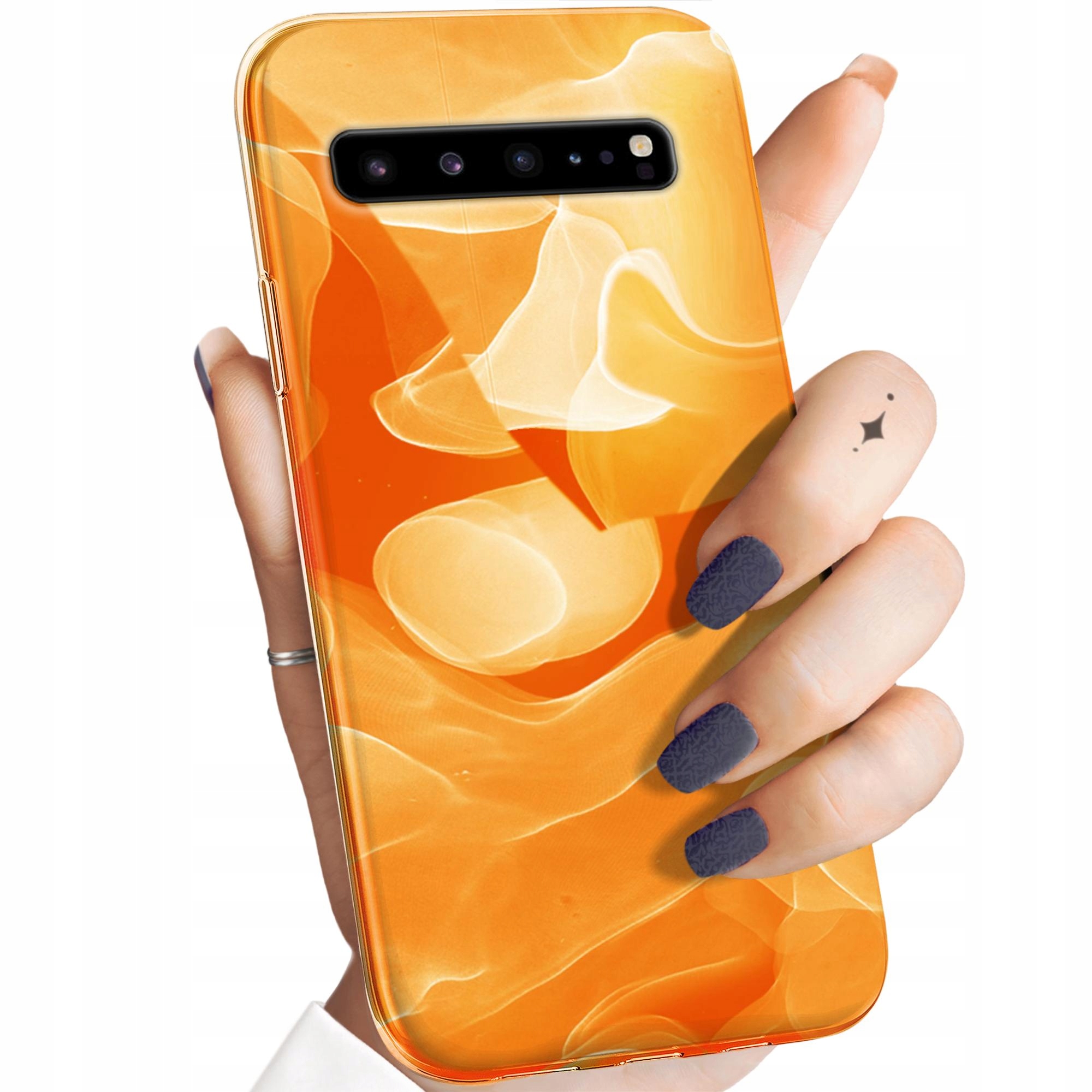 Etui Do Samsung Galaxy S10 5G Pomarańczowe Pomarańcze Orange Obudowa