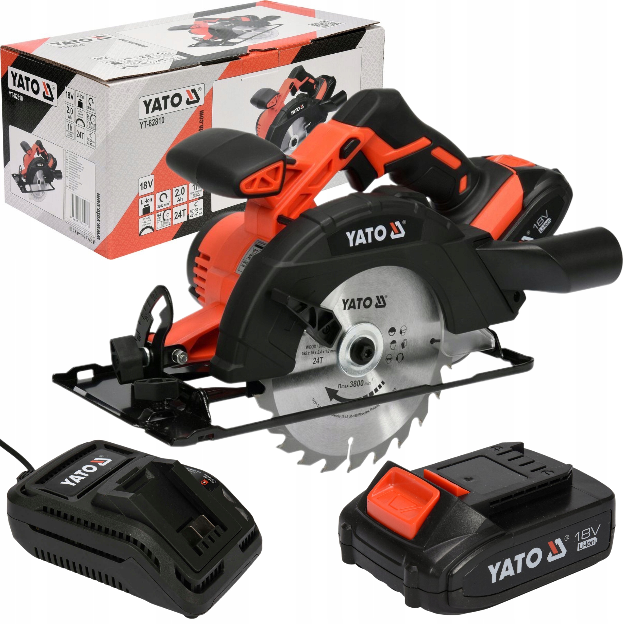 Yato Kotoučová Pila 165 mm 18V 1x2,0 Ah
