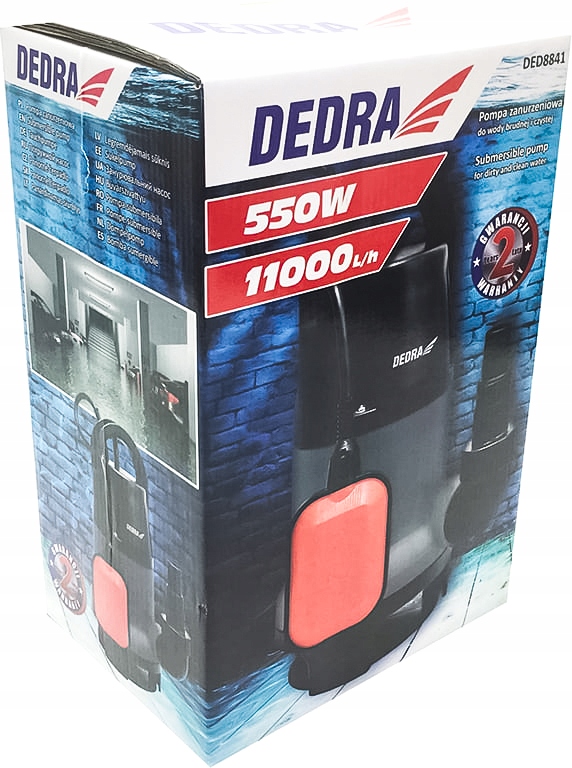 POMPA ZANURZENIOWA WODY BRUDNEJ CZYSTEJ 550W DEDRA Producent Dedra