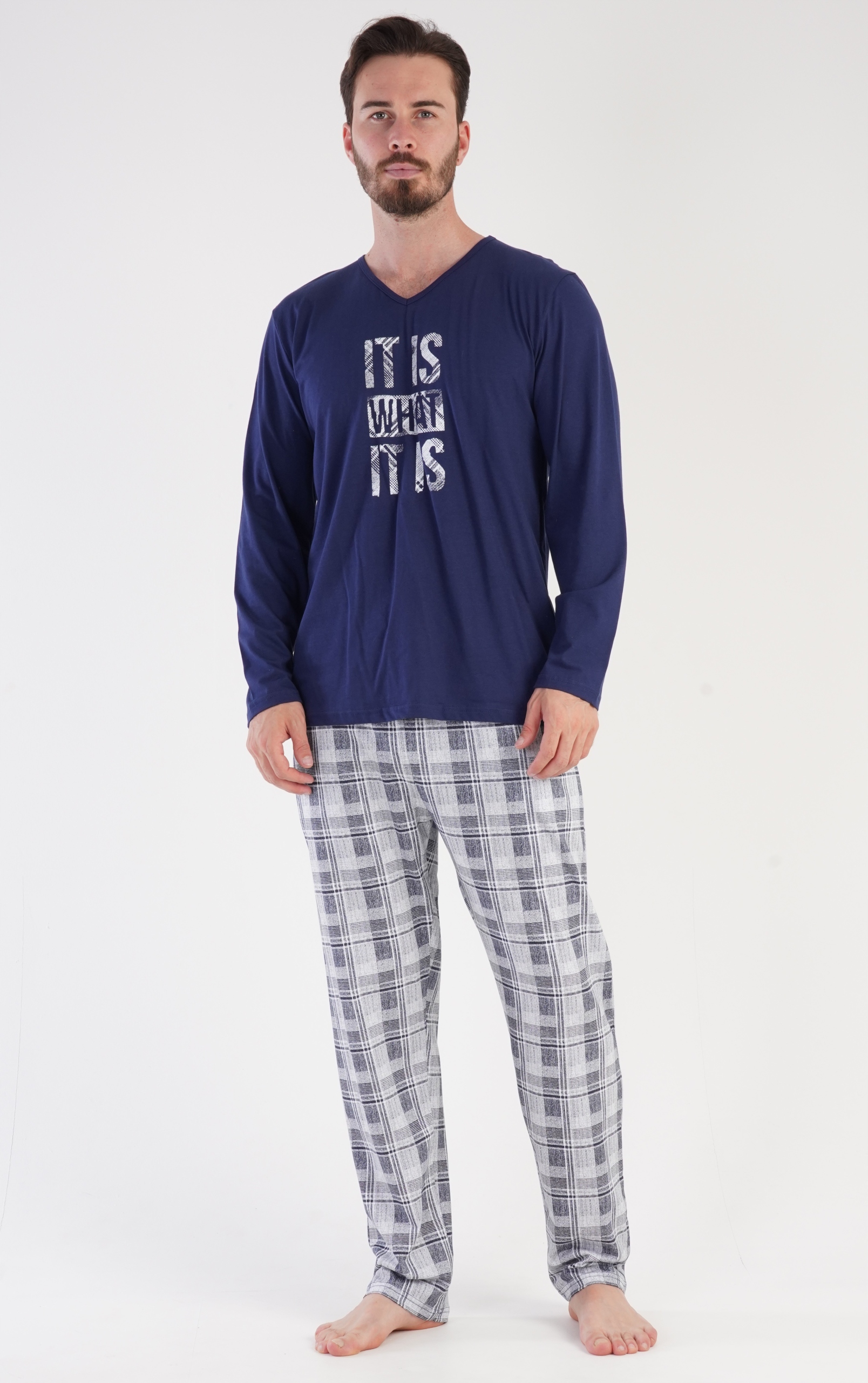 Pánské pyžamo Plus Size Vienetta vel. 4XL