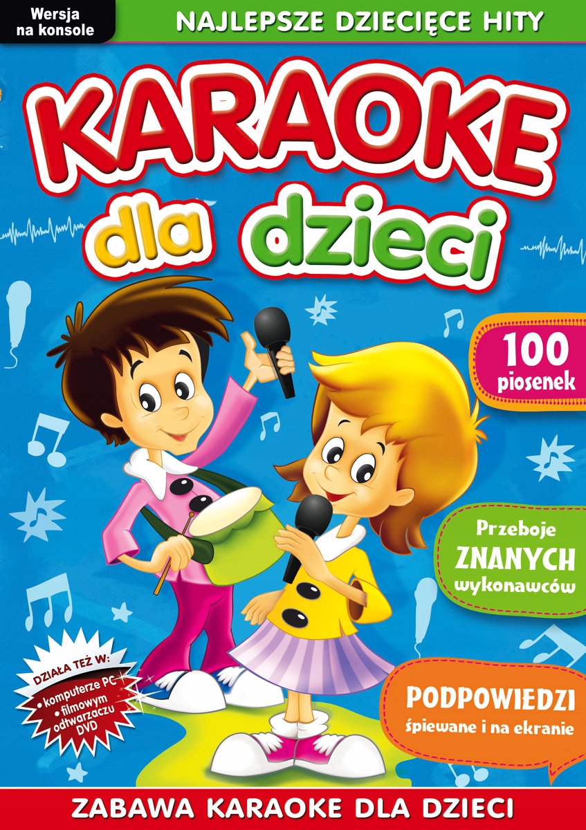 Karaoke dla Dzieci 100 piosenek DVD po polsku