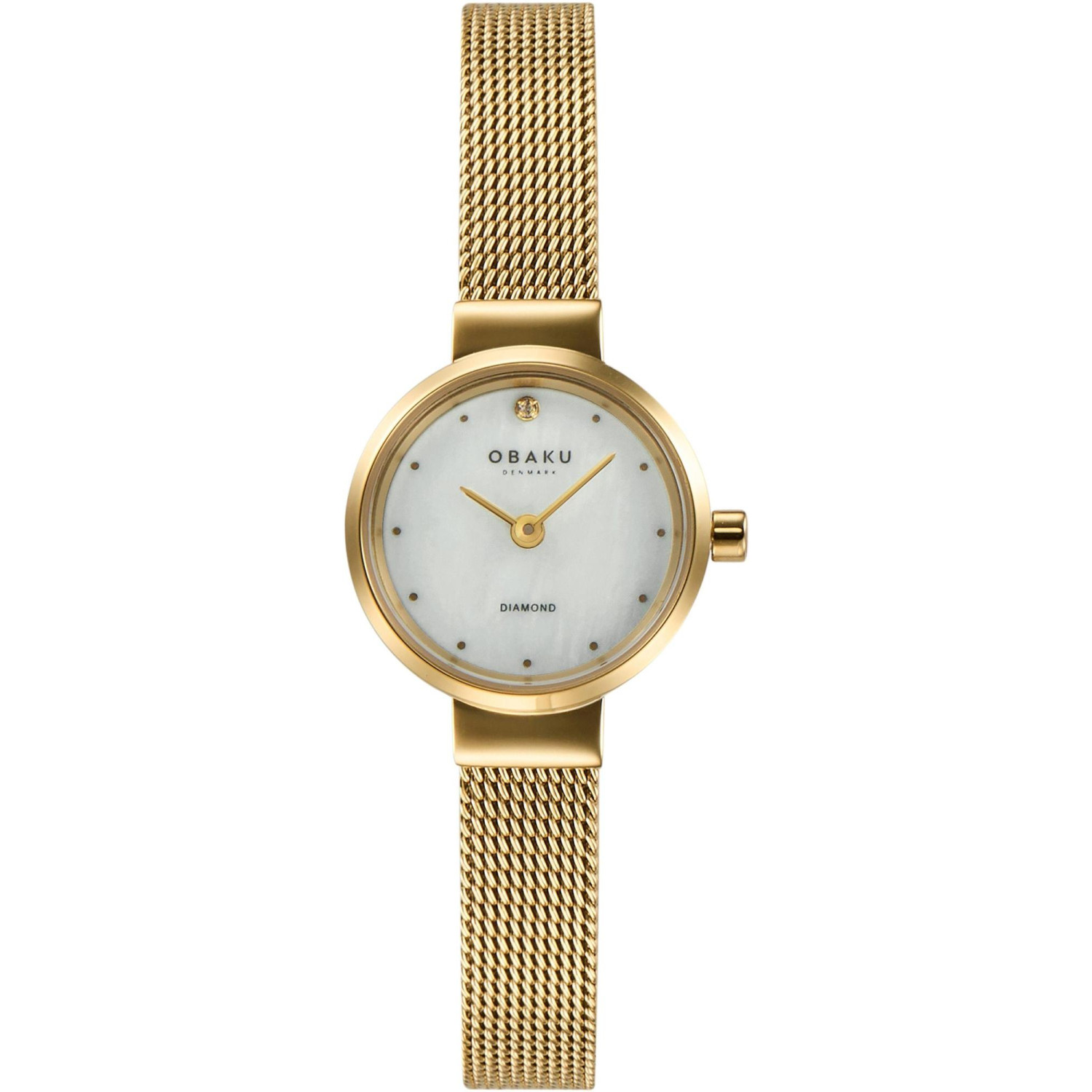 Dámské hodinky Obaku Denmark V313LXGWMG zlaté