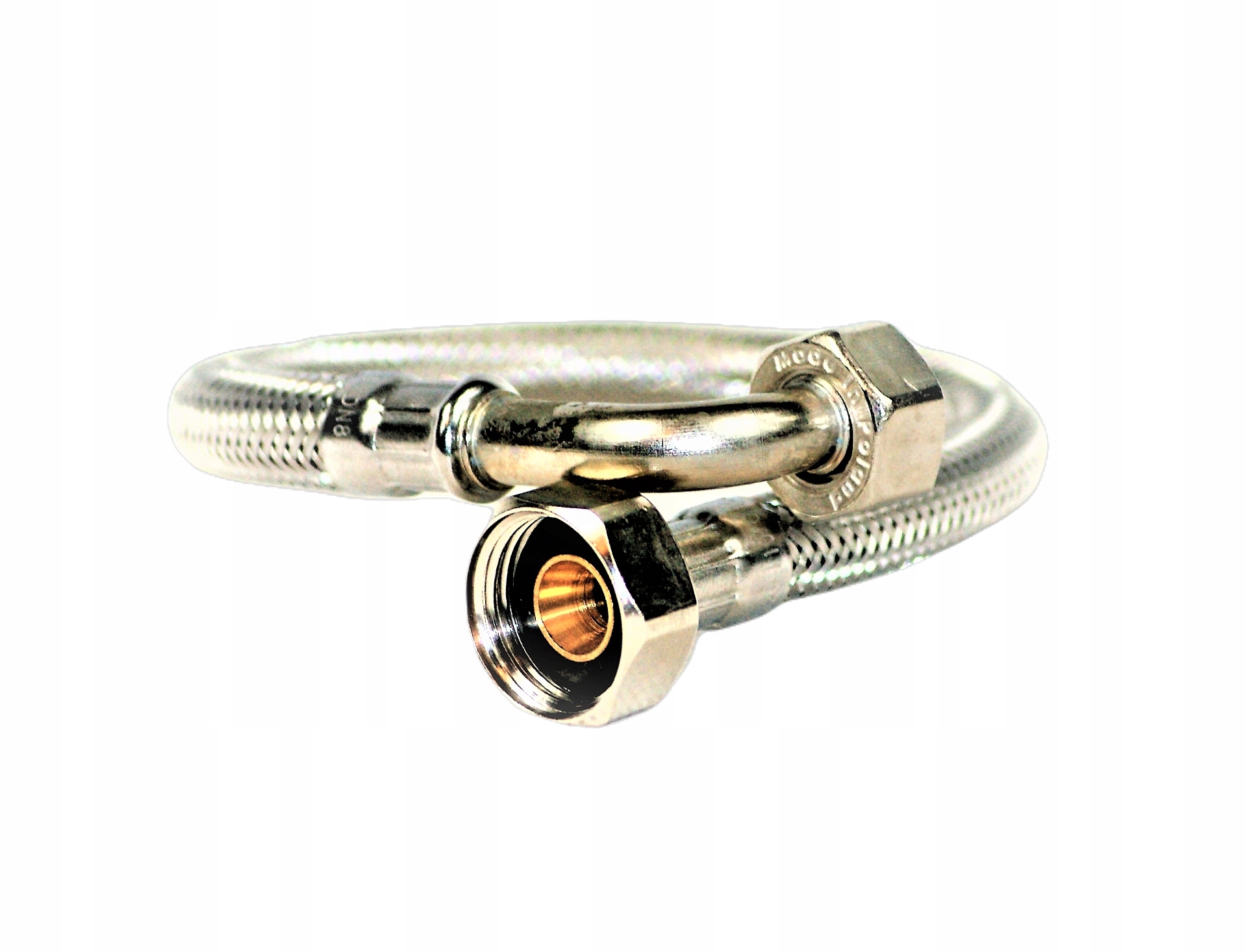 

Wężyk-wąż W Oplocie, N-n Kolanko 1/2''x3/8'' 30cm