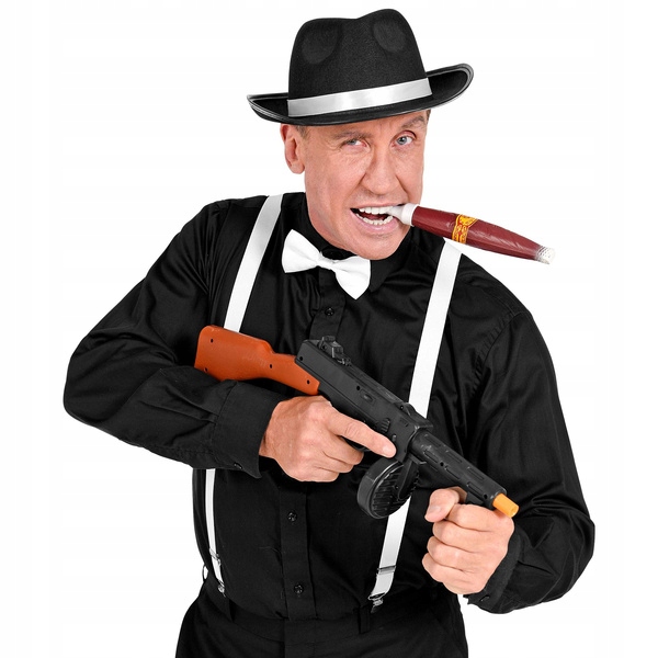 ZESTAW MĘSKI RETRO LATA 20 GANGSTER 4 ELEMENTY Marka Widmann