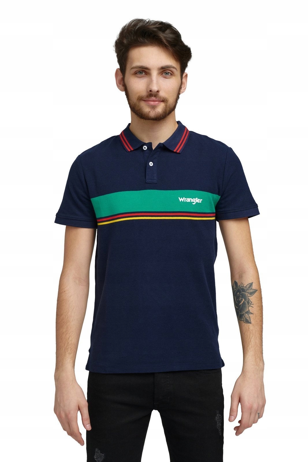 

Wrangler Ss Colourblock Polo Navy W7E3KF114 S