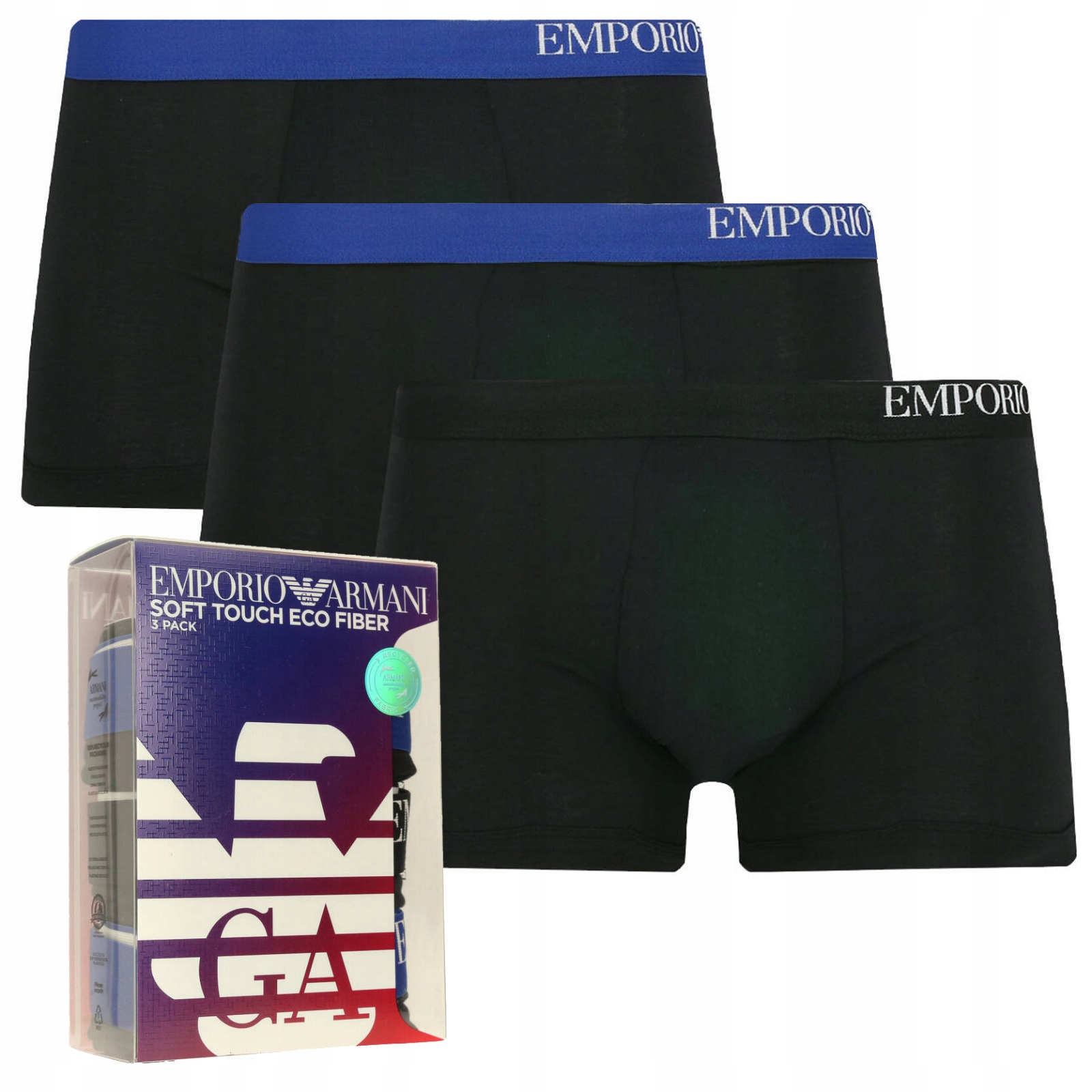 Emporio Armani pánské boxerky 3ks černé 111473-2F728-21320 S