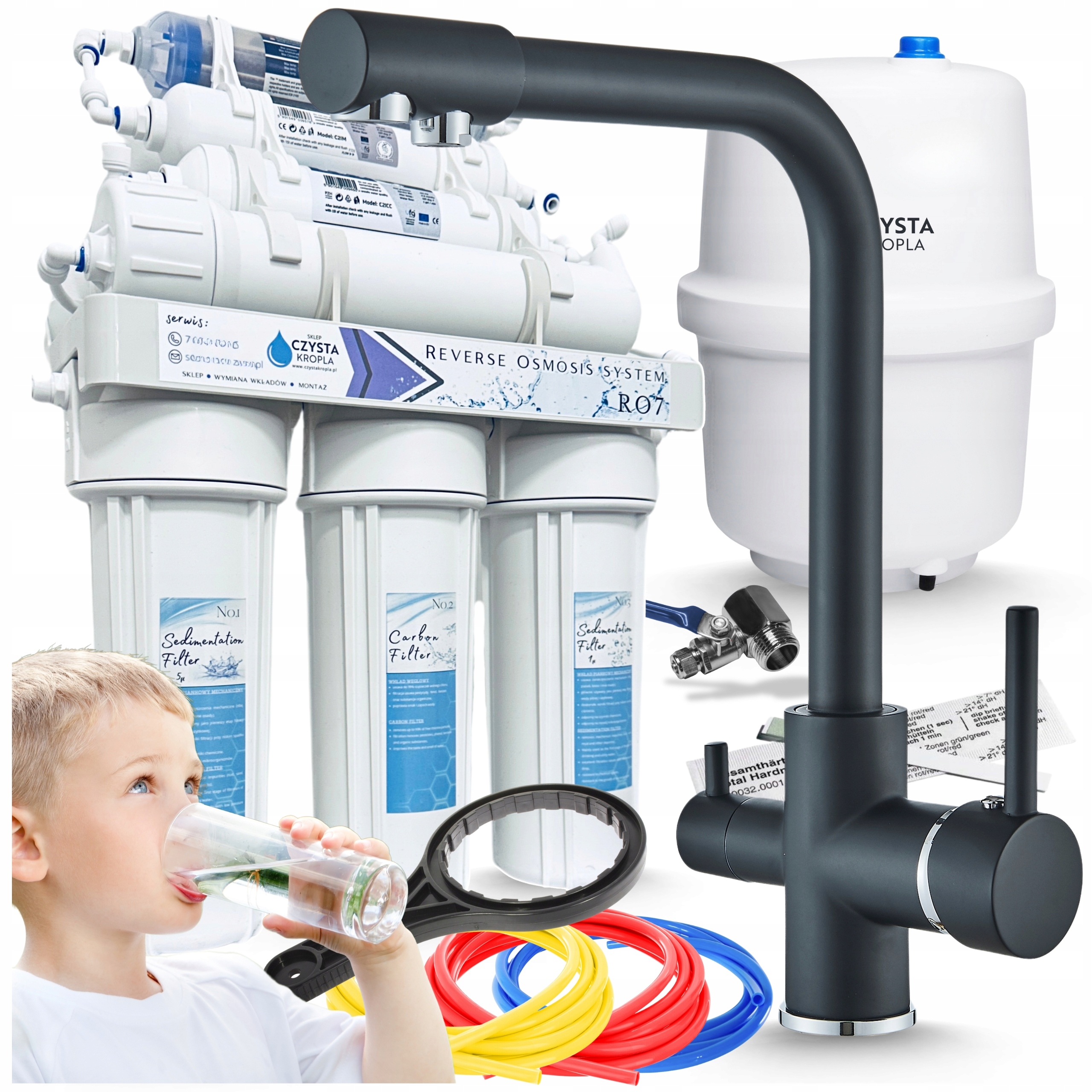 Filtr na vodu Kuchyňský podskříňový pod Dřez Kuchyňská baterie Atest Set