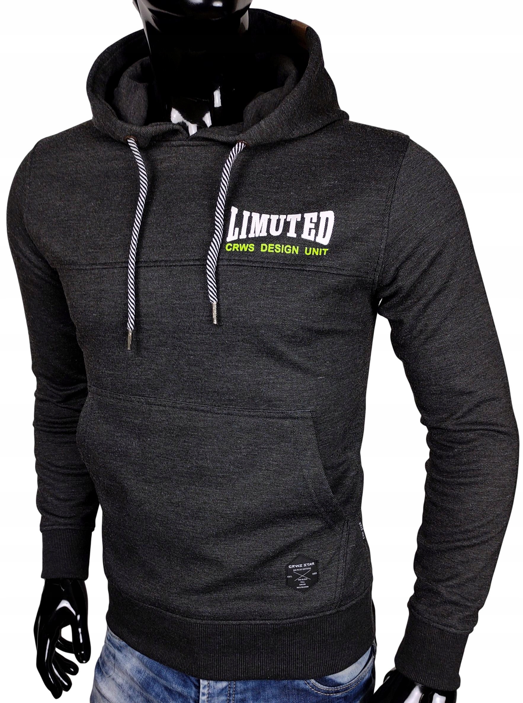 

Bluza Męska Z Kapturem Ciemnoszara B114 r. XXL