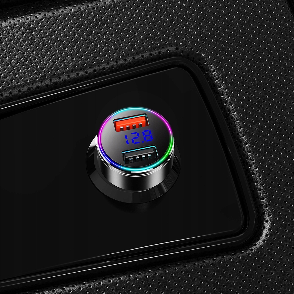 SZYBKA ŁADOWARKA SAMOCHODOWA 2x USB PODŚWIETLENIE Kod producenta 73889