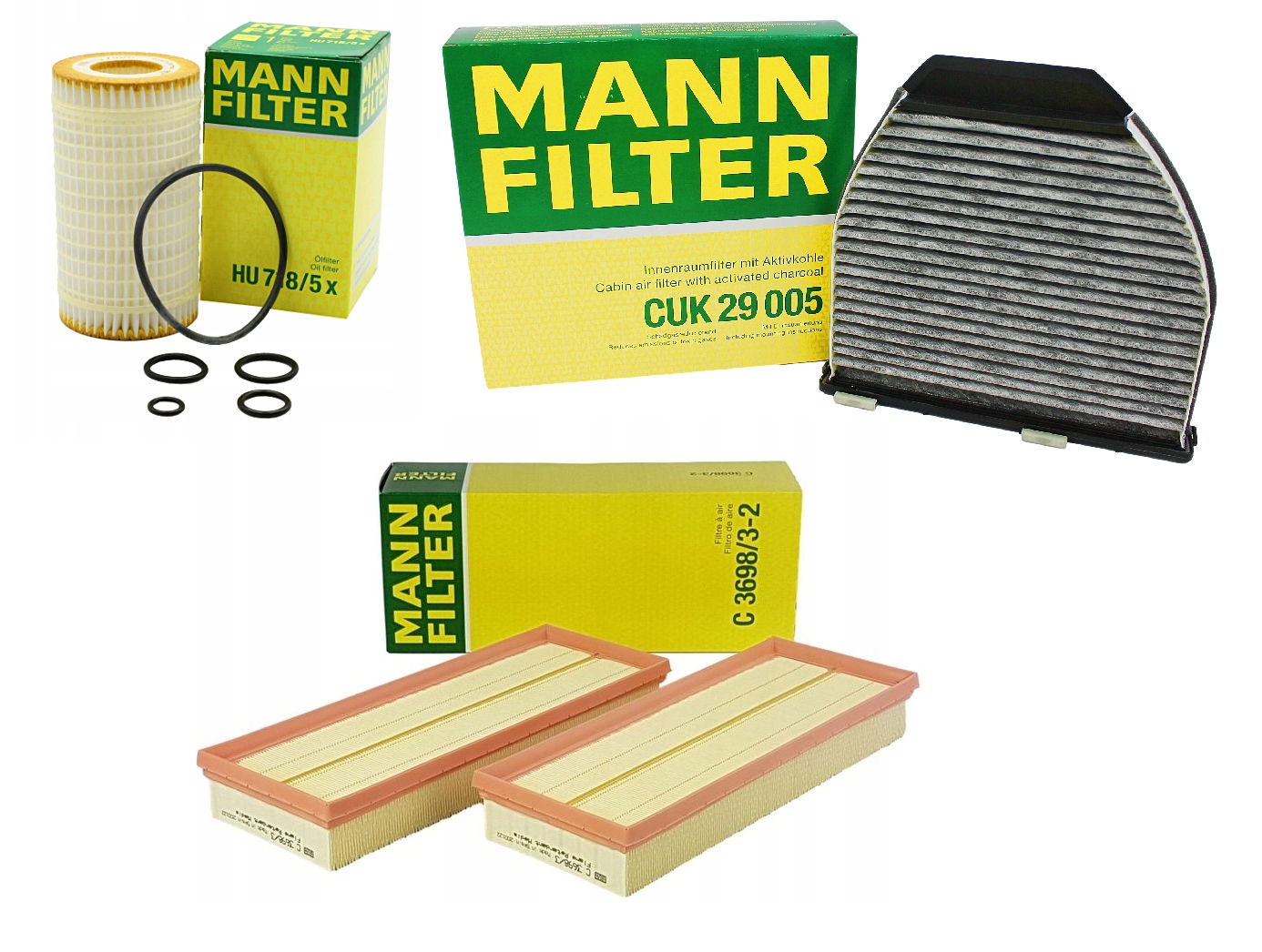 Mann Sada Filtrů Mercedes W204 M272 C230 C250 C280 C300 C350