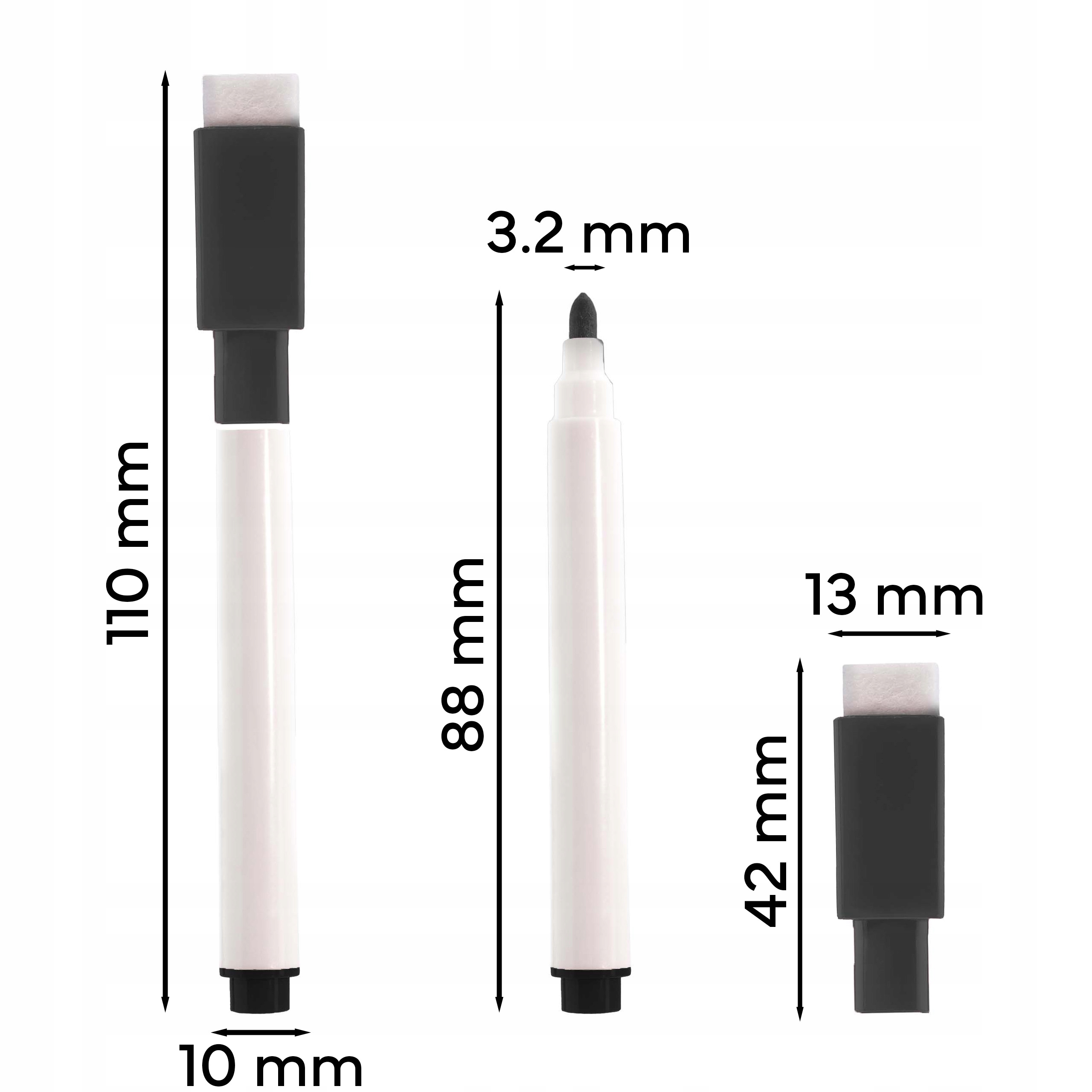 Marker SUCHOŚCIERALNY pisak do tablic czarny Marka Gline