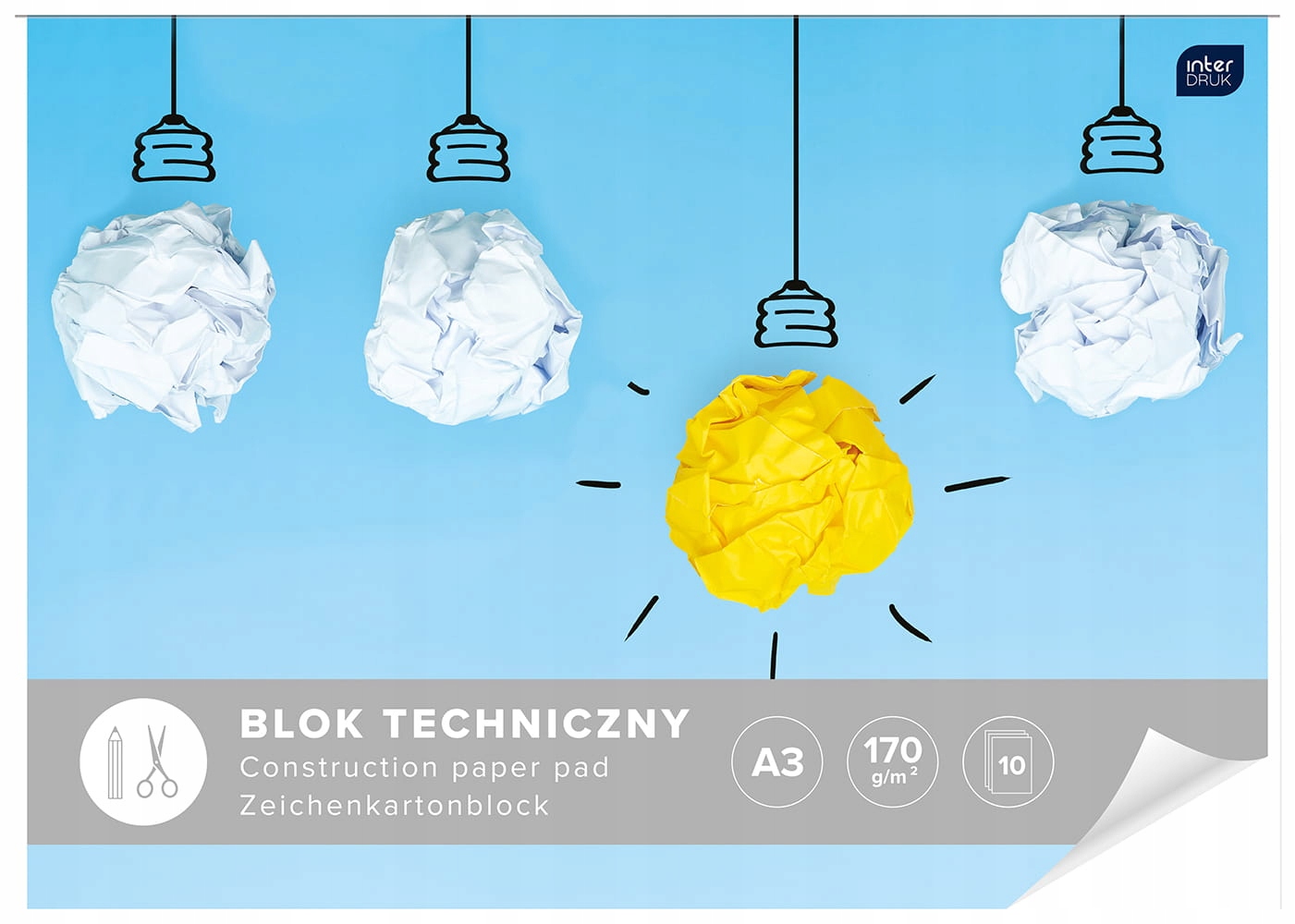 Interdruk Blok techniczny A3 10 170G Marka Interdruk
