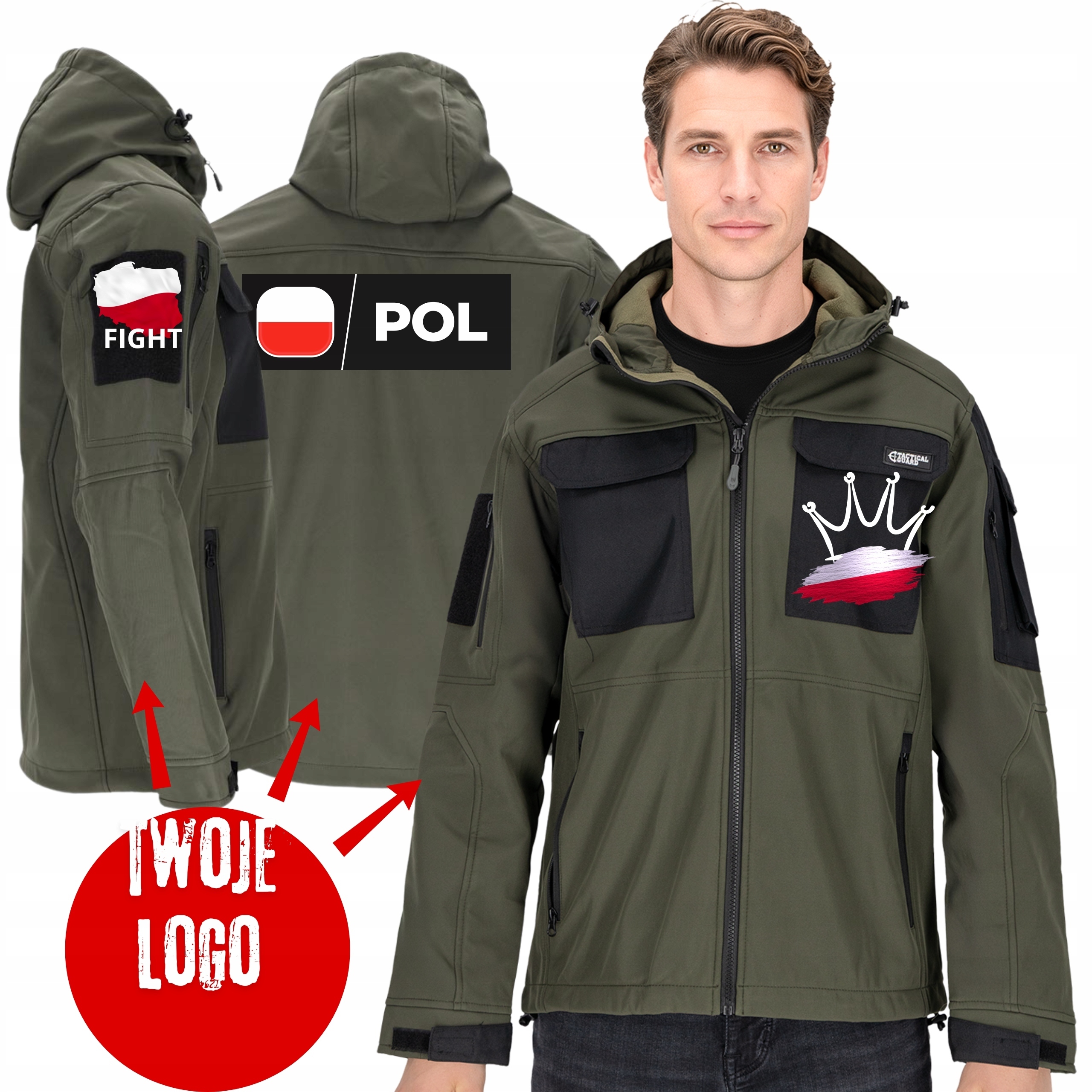 Pánská SOFTSHELLová bunda S Vlastním Potiskem Loga Boron_to_fight_zb, velikost XL
