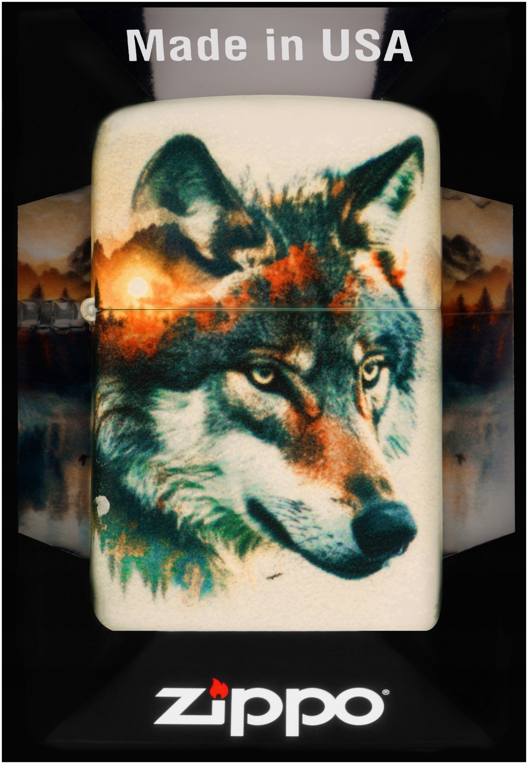 Zapalovač Zippo Watercolor Wolf Design 60007507
