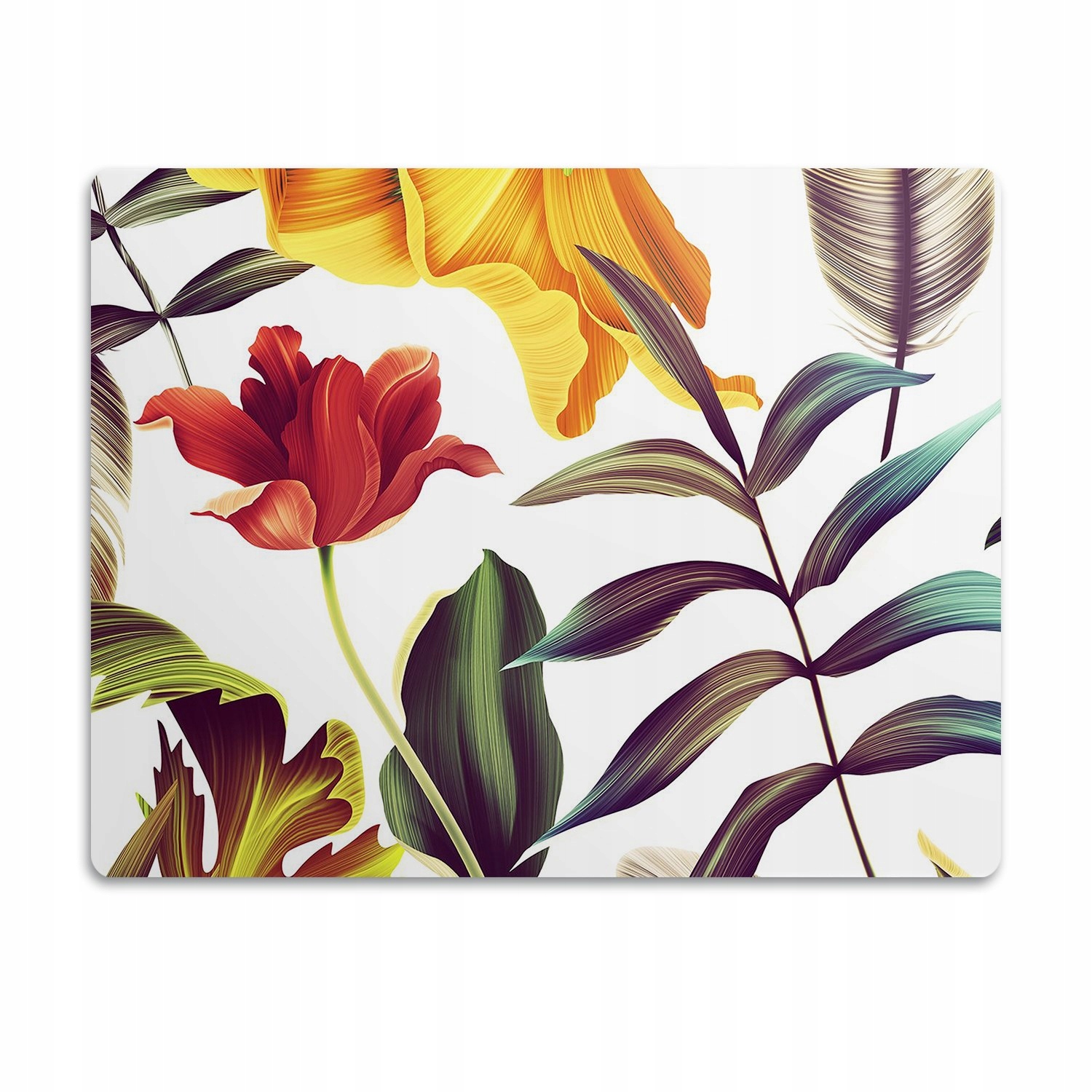 Levně Ochranná podložka pod misku Tropické květiny 90x60 cm