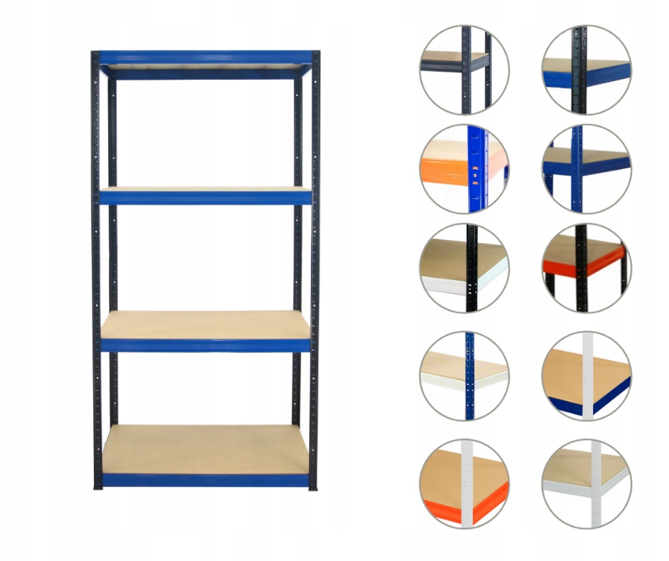 Kovový skladový regál do garáže Helios Hbn 180x110x40 4x175 kg