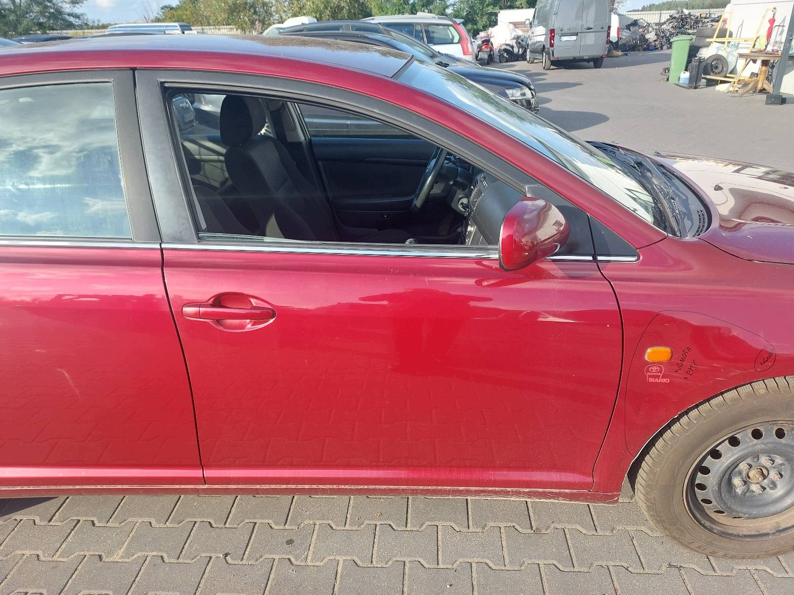 door complete right front + mirror TOYOTA AVENSIS T25 3M8