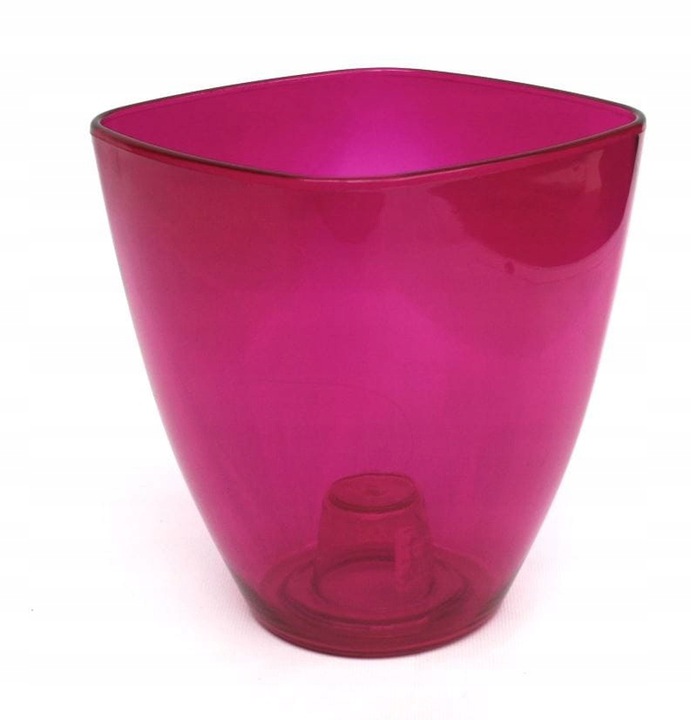 osłonka / doniczka storczyk 15 TRANSPARENT AMARANT — 2