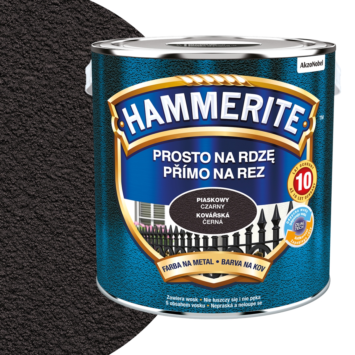 Hammerite Prosto na Rdzę 2,5L Piaskowy Czarny