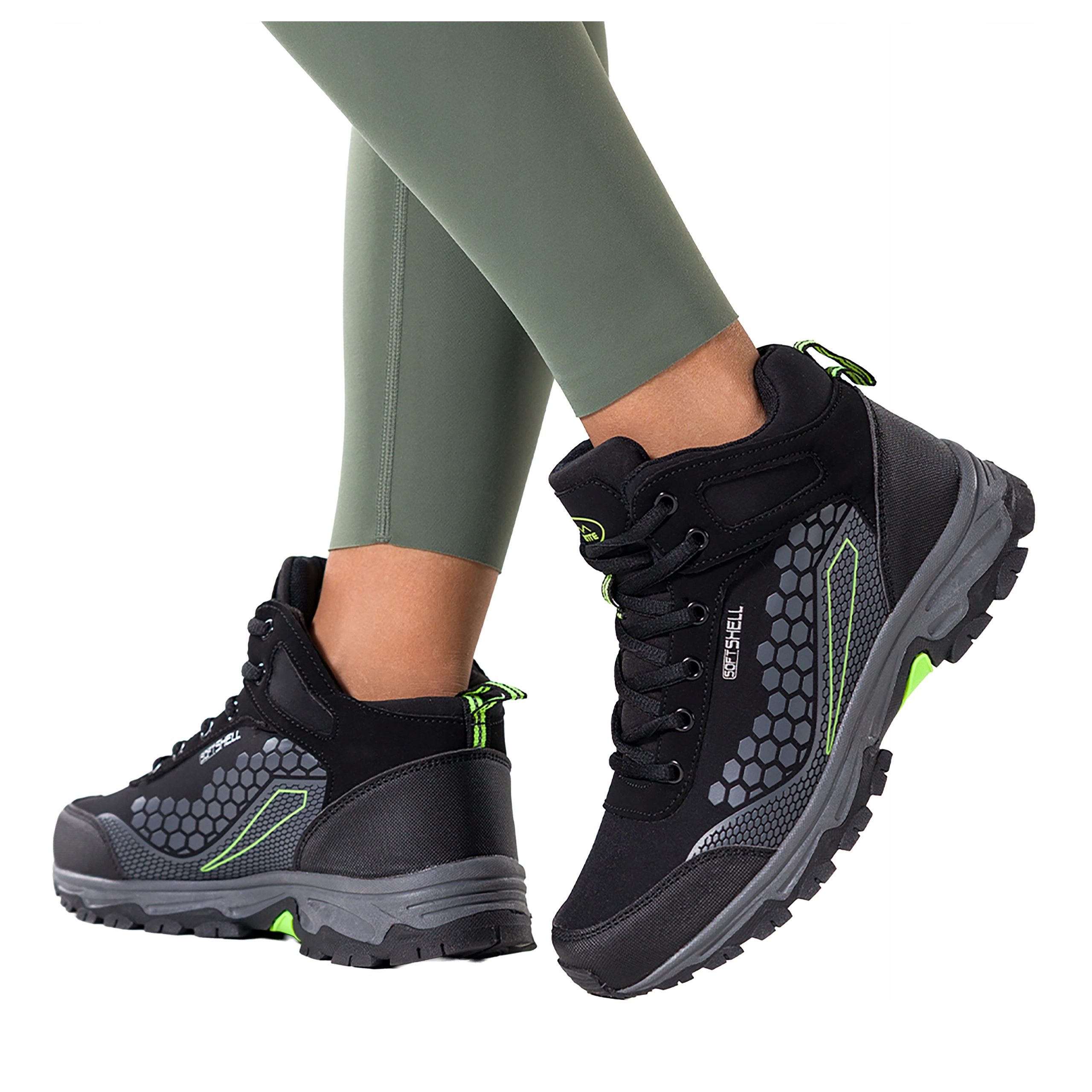 Černé Trekové Boty Dámské Šněrovací Vysoké Pohodlné Softshellové vel. 41