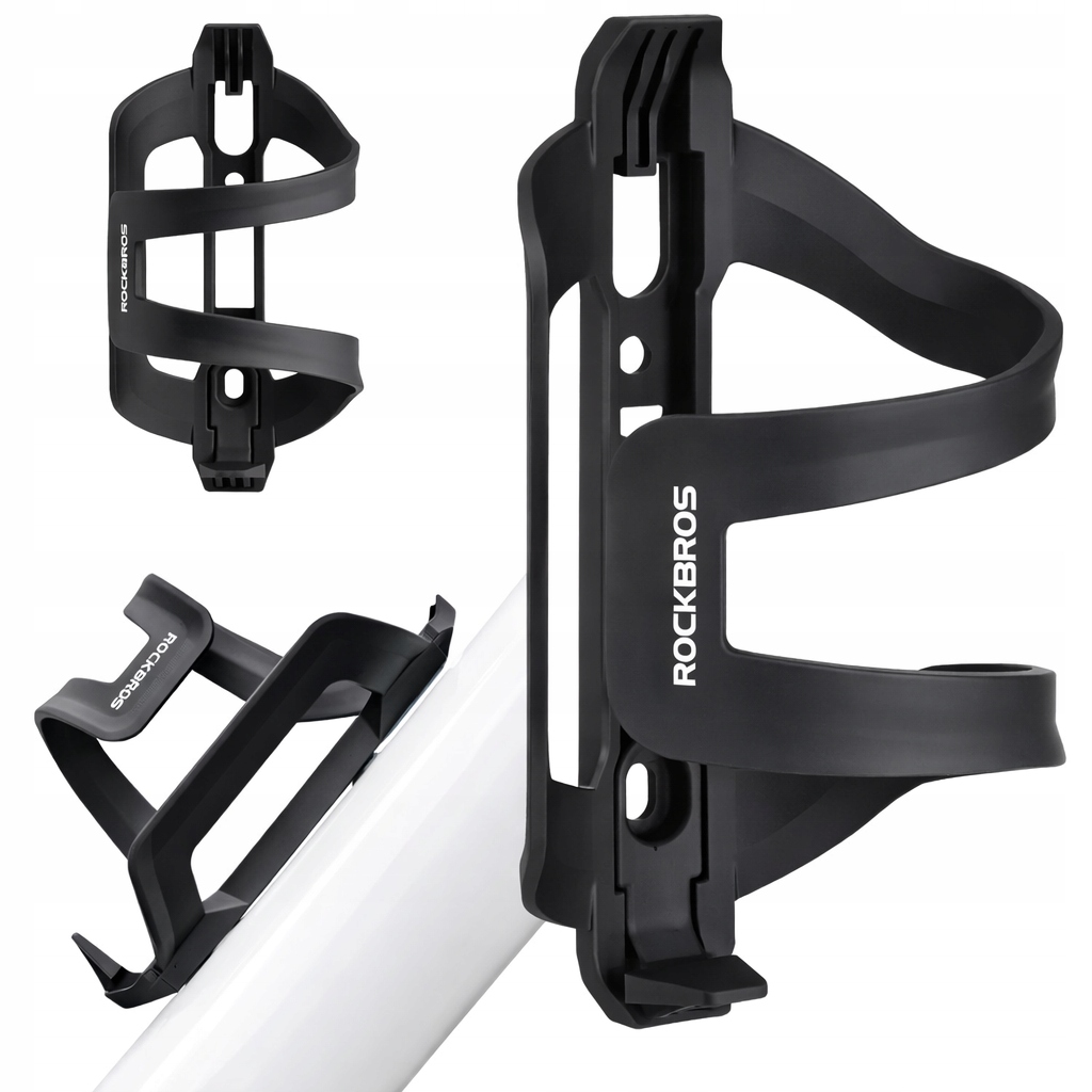 KOSZYK BIDONU ROWEROWY UCHWYT NA BIDON RAMĘ ROWER LEKKI CZARNY UNIWERSALNY