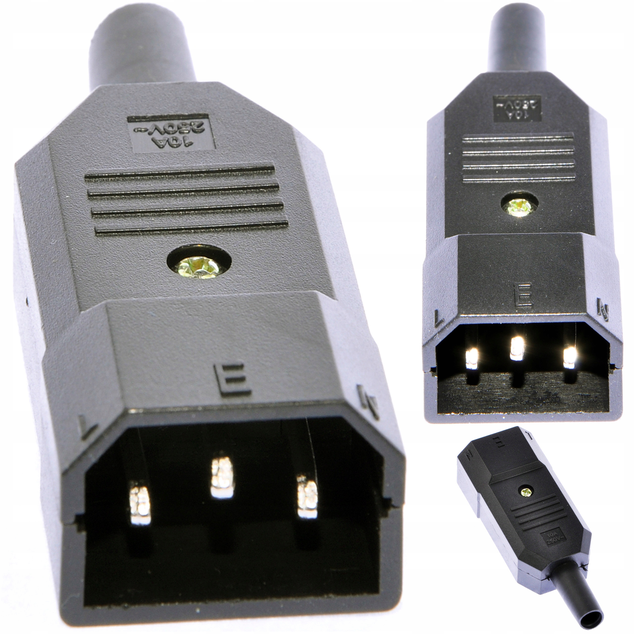 

Wtyk komputerowy męski Ac 3 pin IEC320 C14 10A Ups