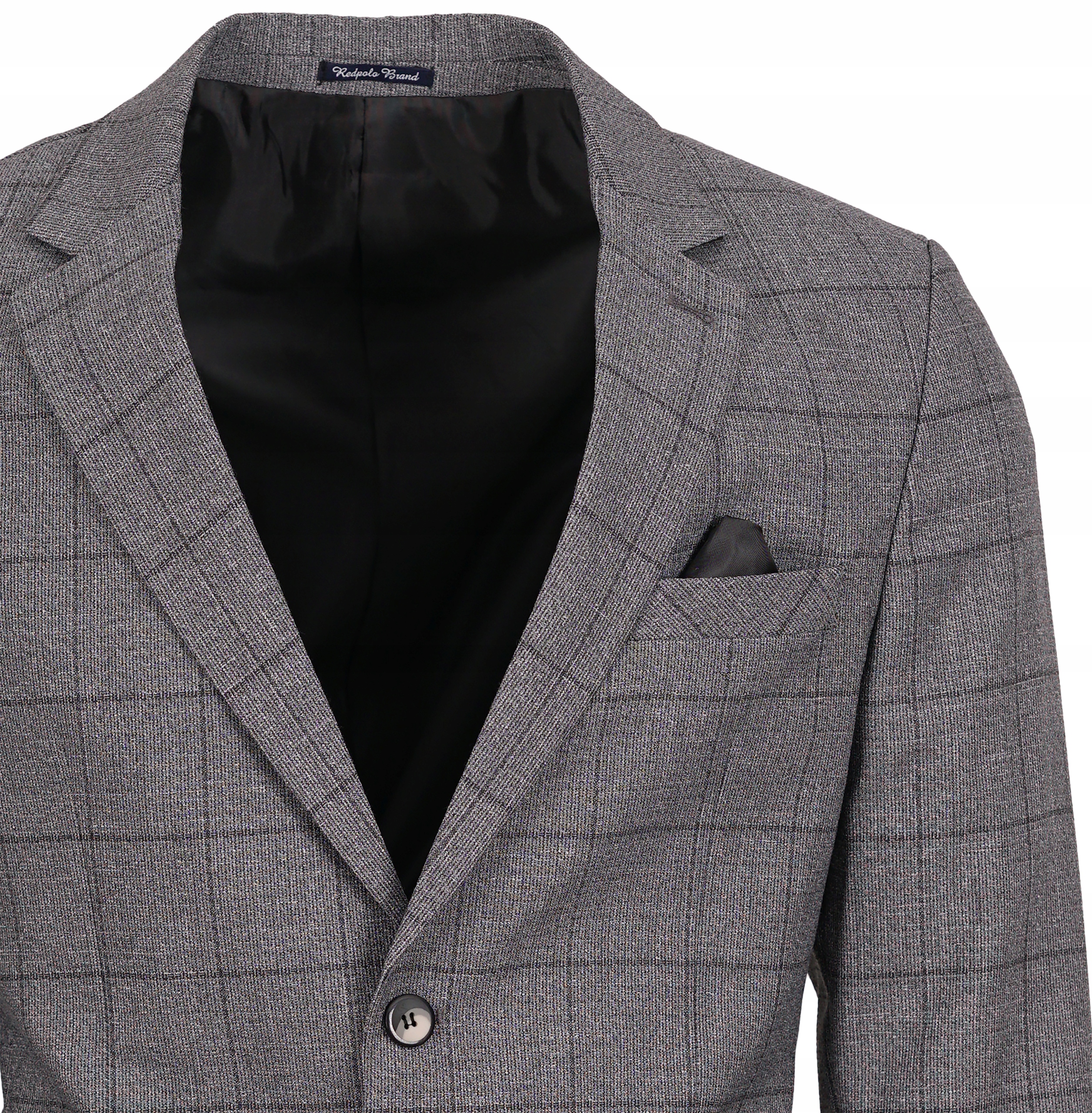 MARYNARKA MĘSKA SIWA W KRATĘ WIZYTOWA ELEGANCKA CASUAL TURECKA BIZNESOWA 58