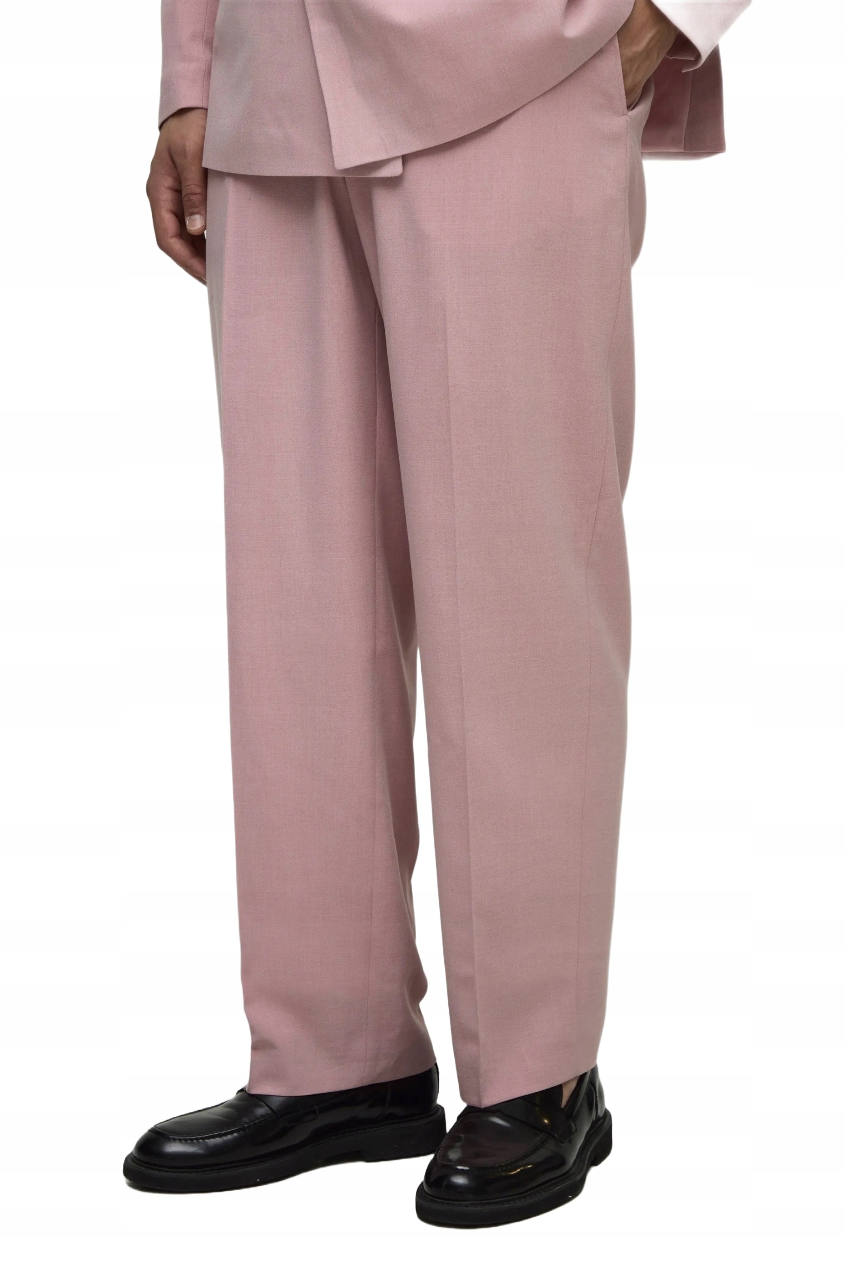 Boohooman Pánský Světle Růžový Zúžený Oblek Střih Slim 32 Z3A*